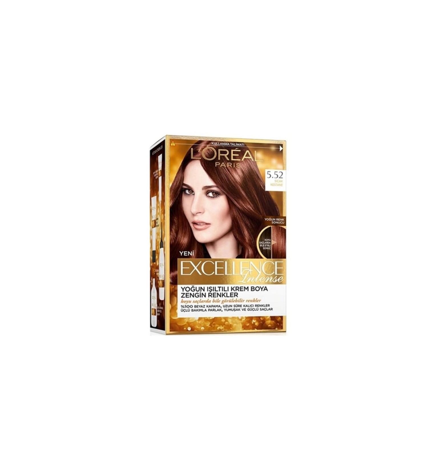 L'Oreal Paris Excellence Intense 5.52 Warm Chestnut Hair Dye - Buy Online on GoSupps.com