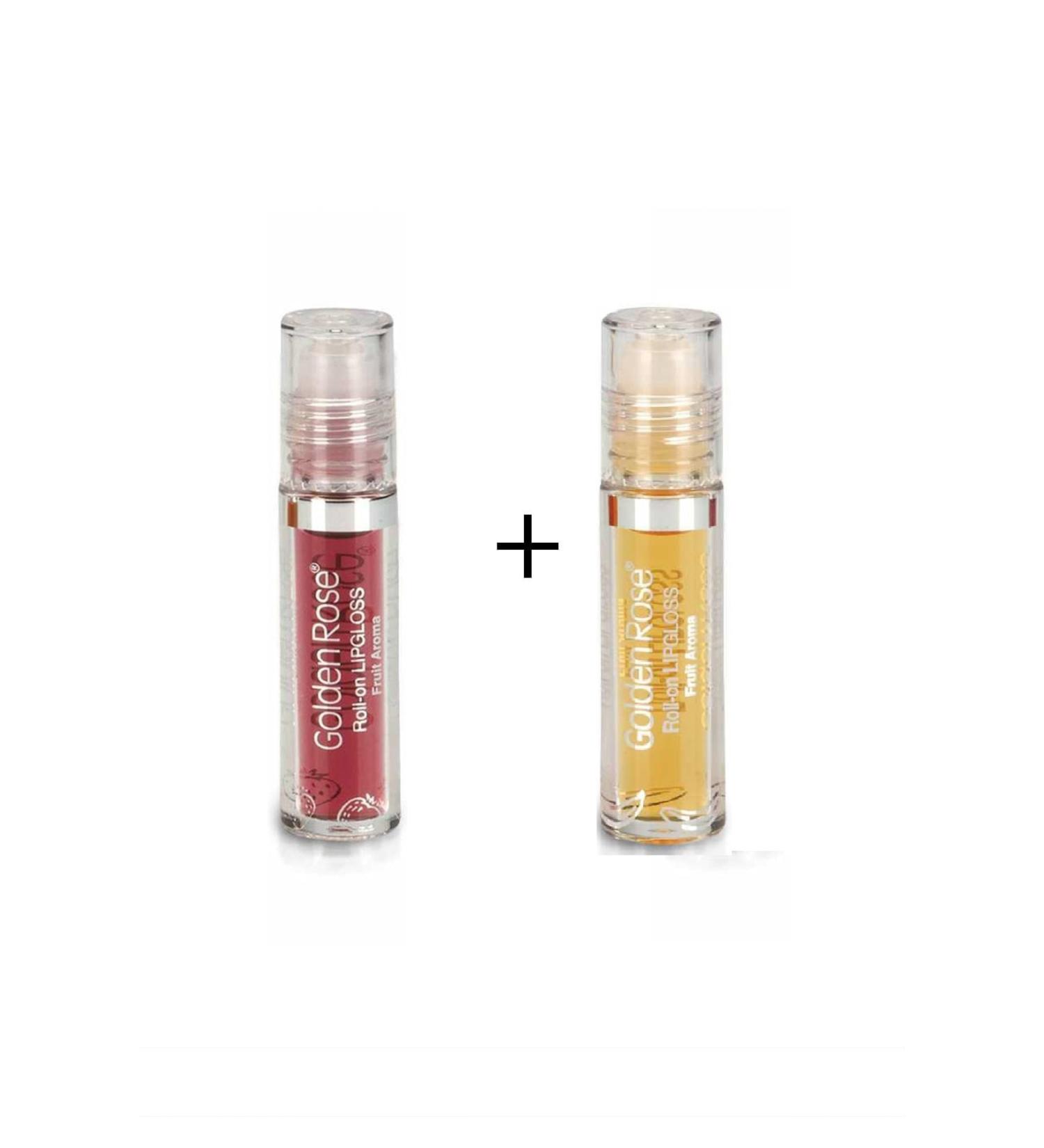 Golden Rose Fruity Lip Gloss Roll On Lipgloss Strawberry and Banana 2 Pieces 71717171213