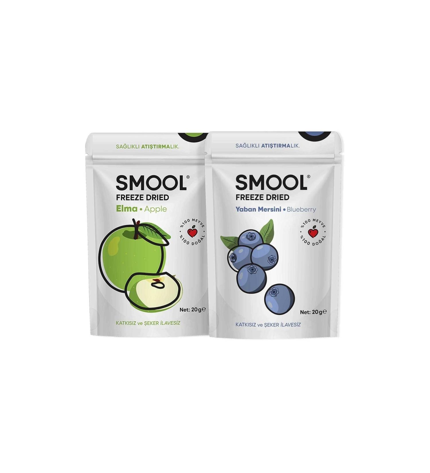 SMOOL Freeze Dried Set of 2 Apple - Blueberry (FREEZE DRIED) - Buy Online on GoSupps.com