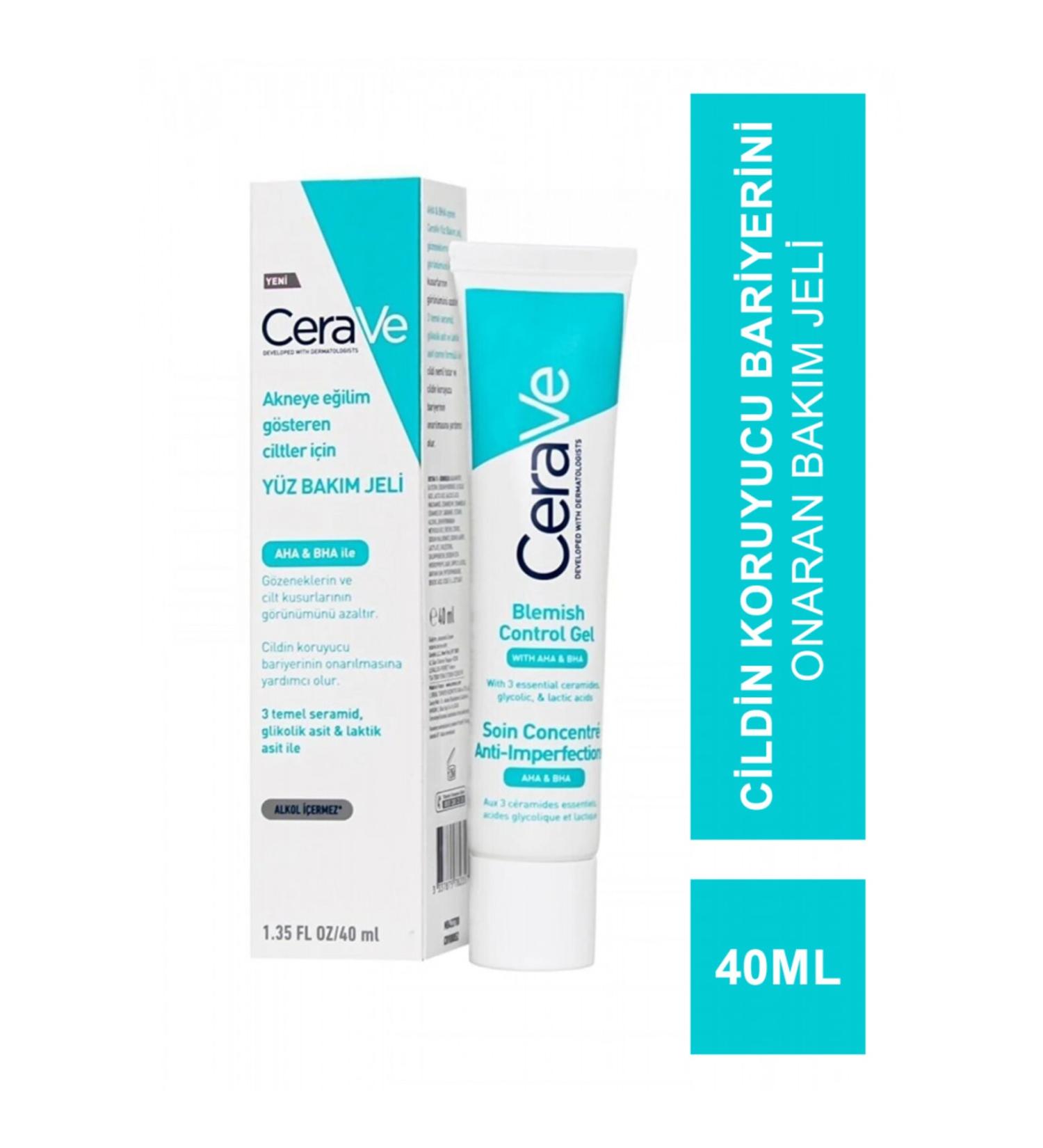 CeraVe Aha/bha Face Care Gel for Acne Skin 40 Ml
