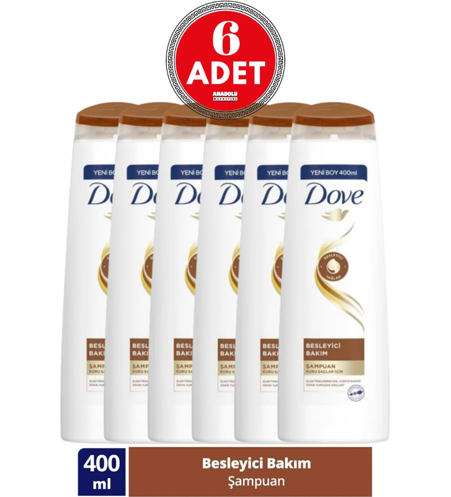 Dove Nourishing Care Hair Care Shampoo 400 ml 6 Pieces - Buy Online on GoSupps.com