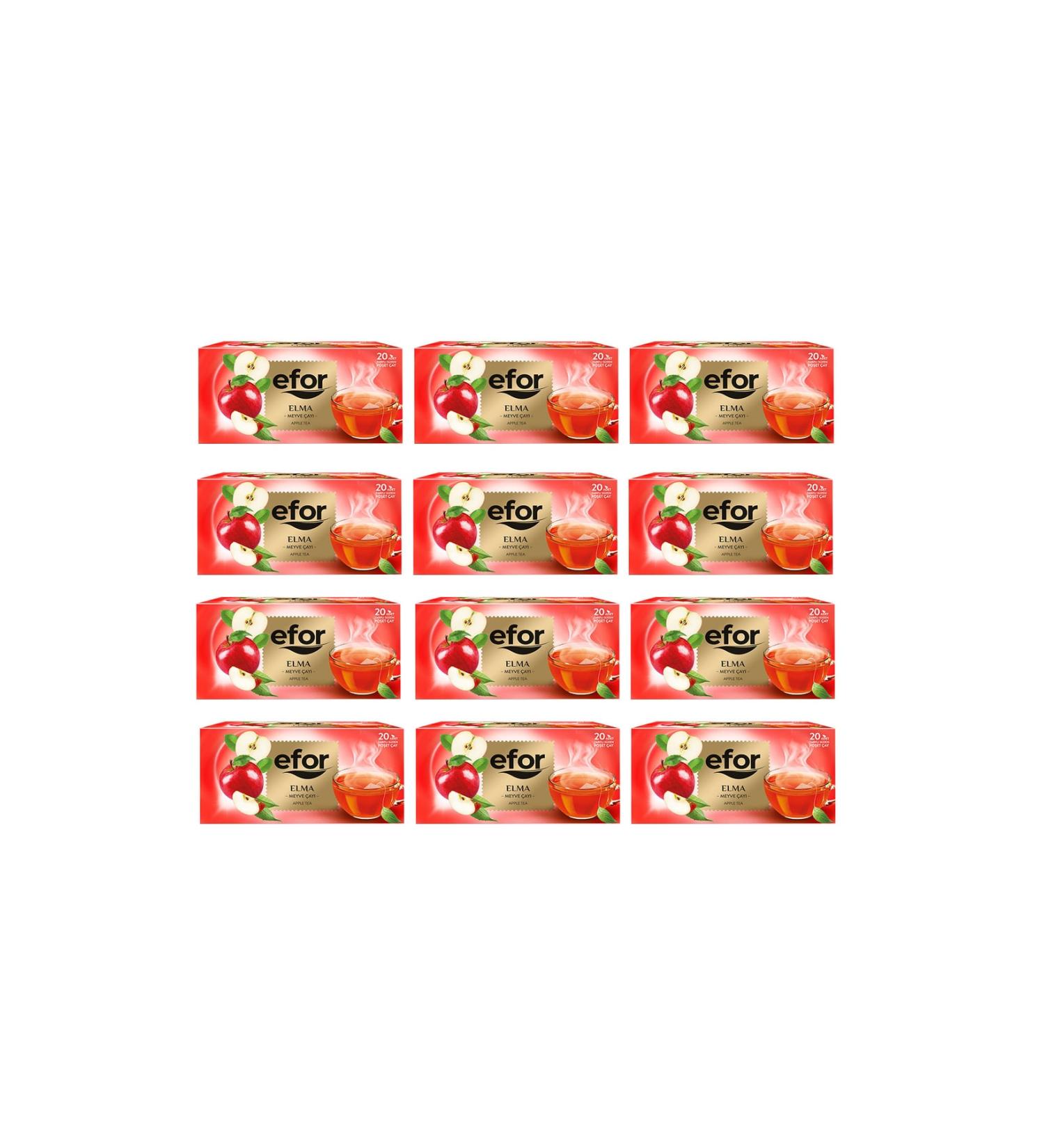 EFOR TEA Efor Apple Cup Bag Herbal and Fruit Tea 20 Pieces X 12 Pieces