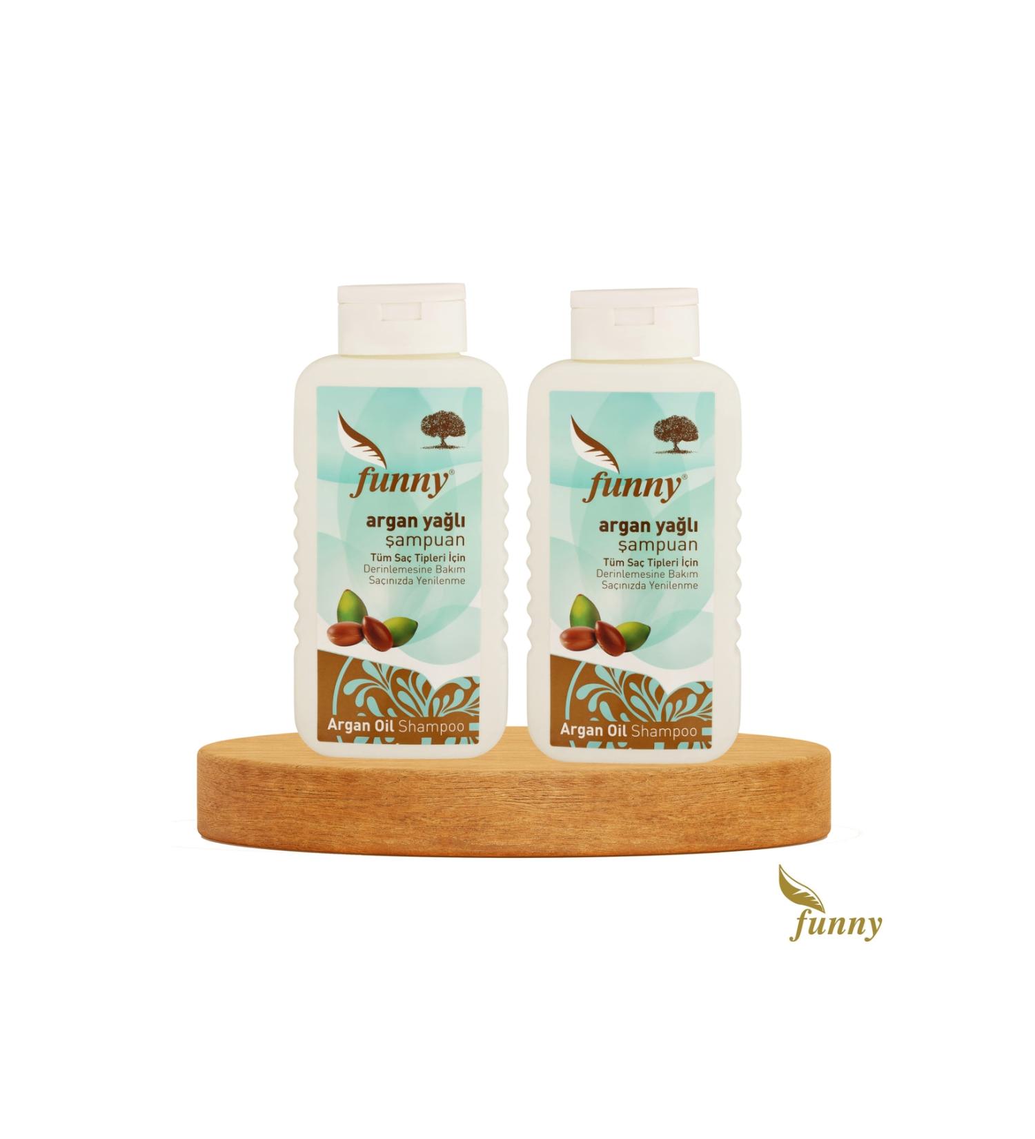 Funny Anti-Hair Loss Anti-Dandruff Argan Oil Shampoo 800ml Pack of 2