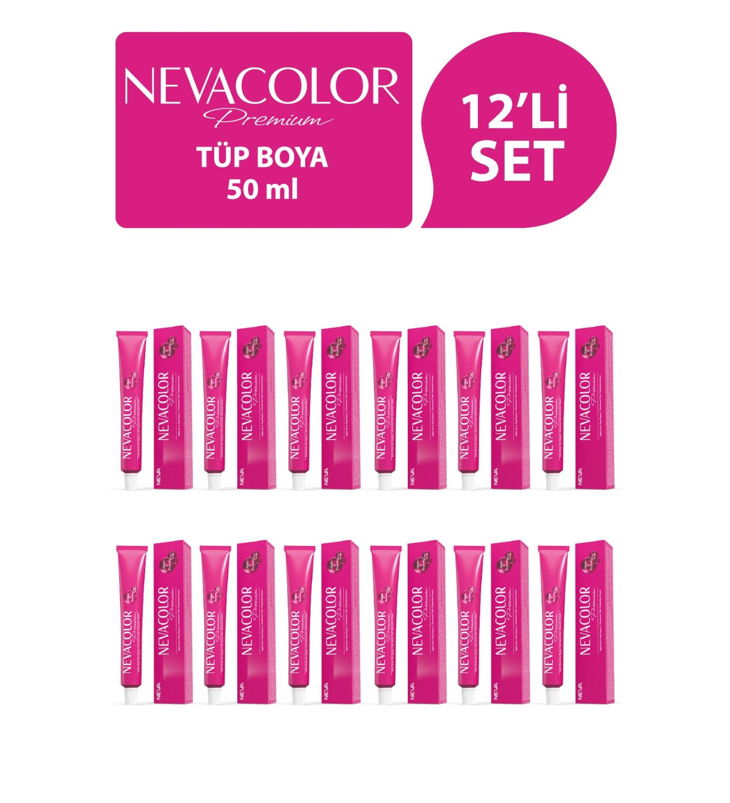 Nevacolor Premium Nevacolor 1.1 Blue Black Hair Dye 50ml (Set of 12)
