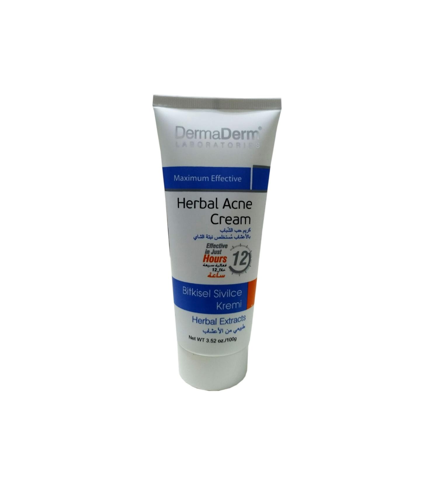 DermaDerm Herbal Acne Pimple Cream 100 Gr - Buy Online on GoSupps.com