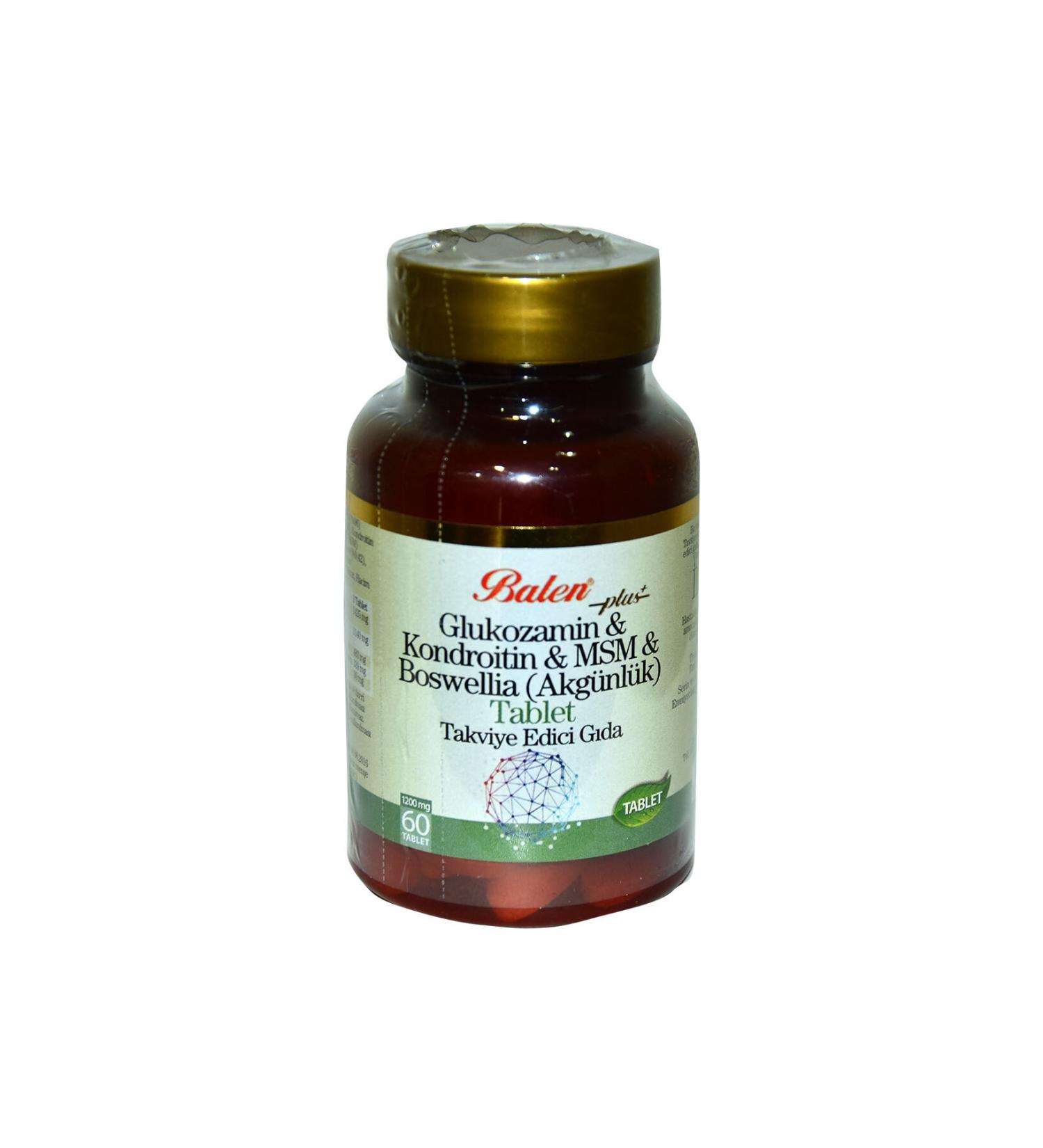 Balen Glucosamine Chondroitin Msm Boswellia 60 Tablets