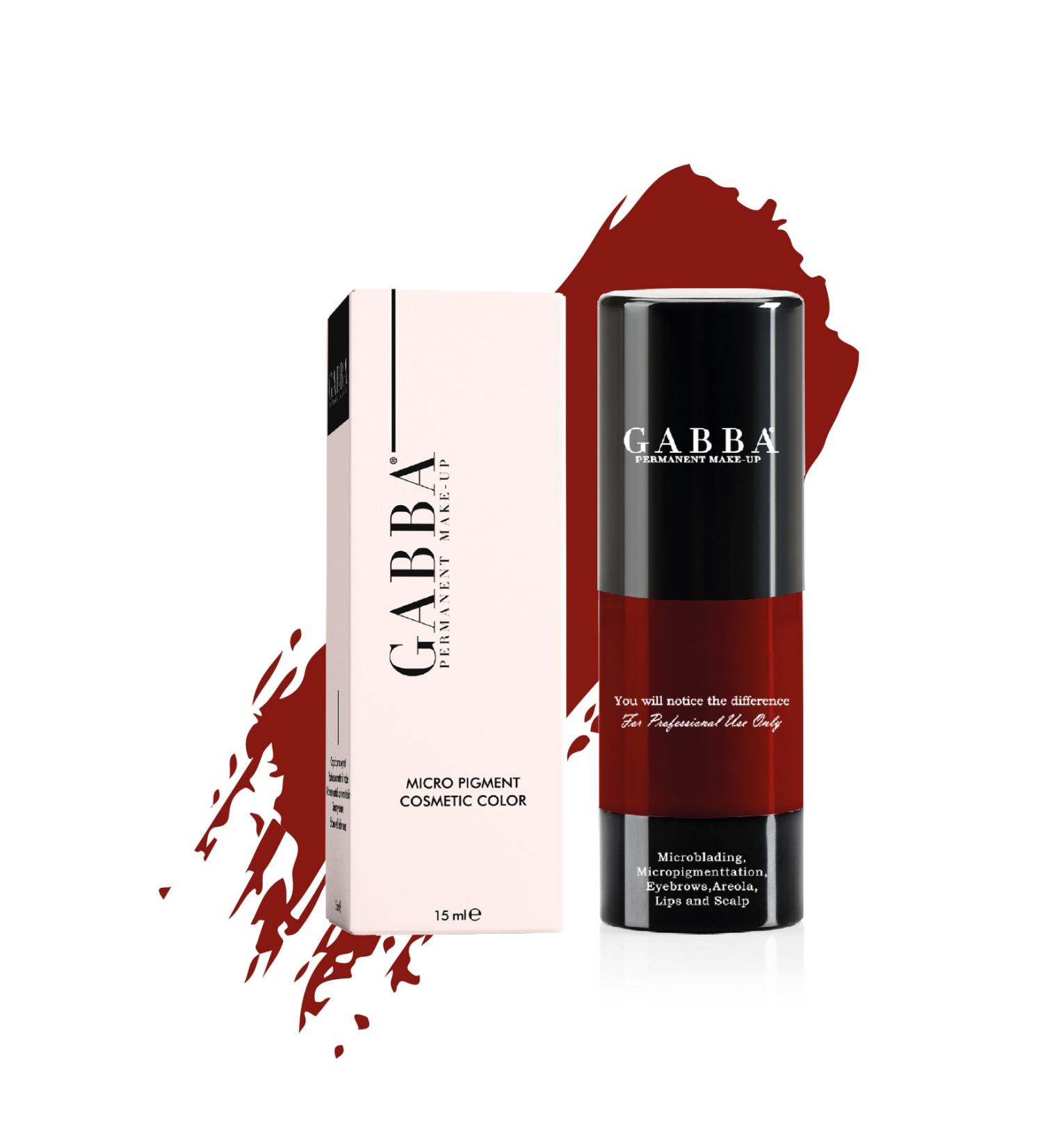 GABBA PERMANENT MAKE-UP 320 -wine Red Lip Color Permanent Lip Color Permanent Makeup Lip Contour Color 15 ml - Buy Online on GoSupps.com