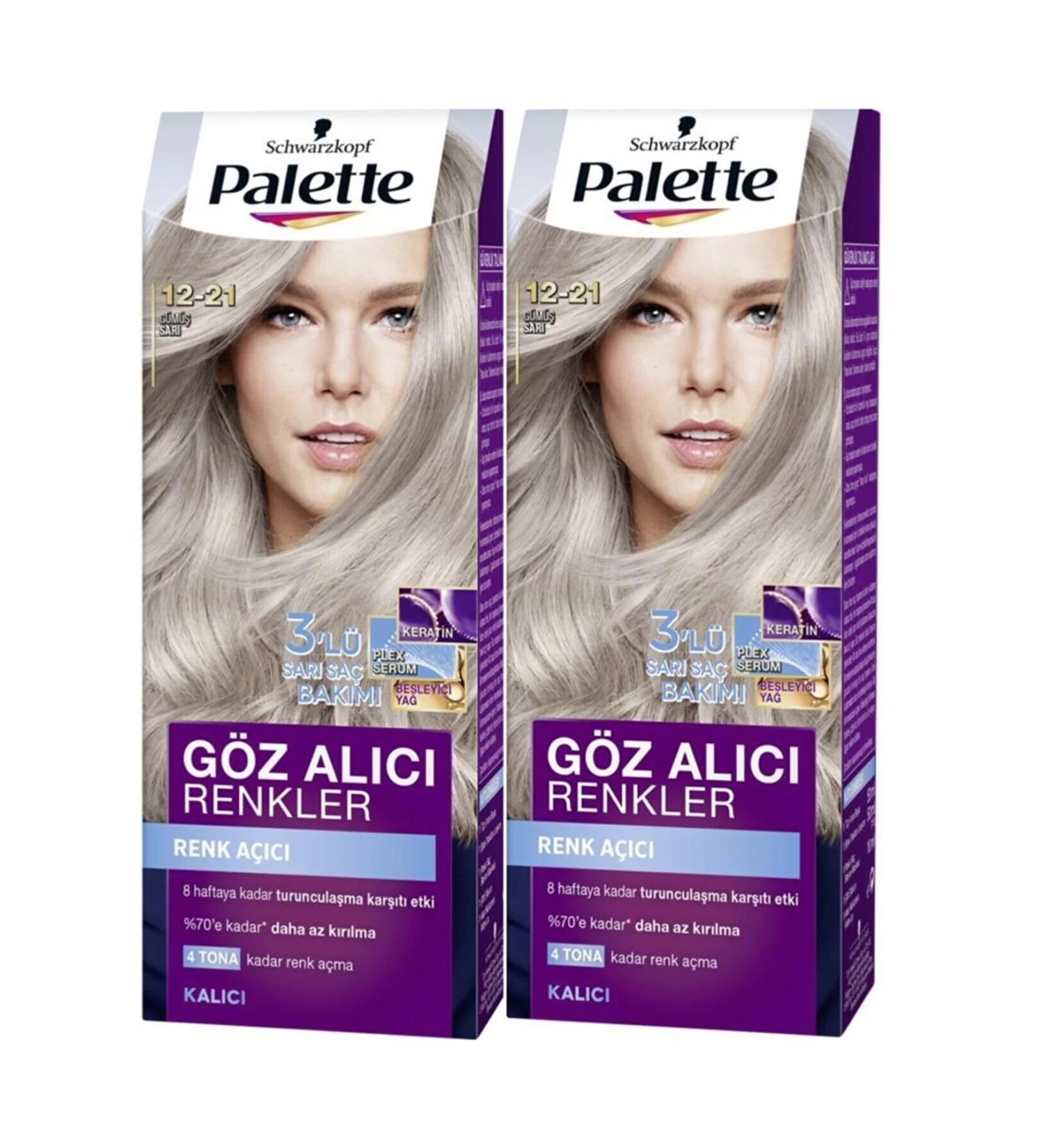 Eye-Catching Colors in Palette 12-21 Silver Yellow X 2 Pieces