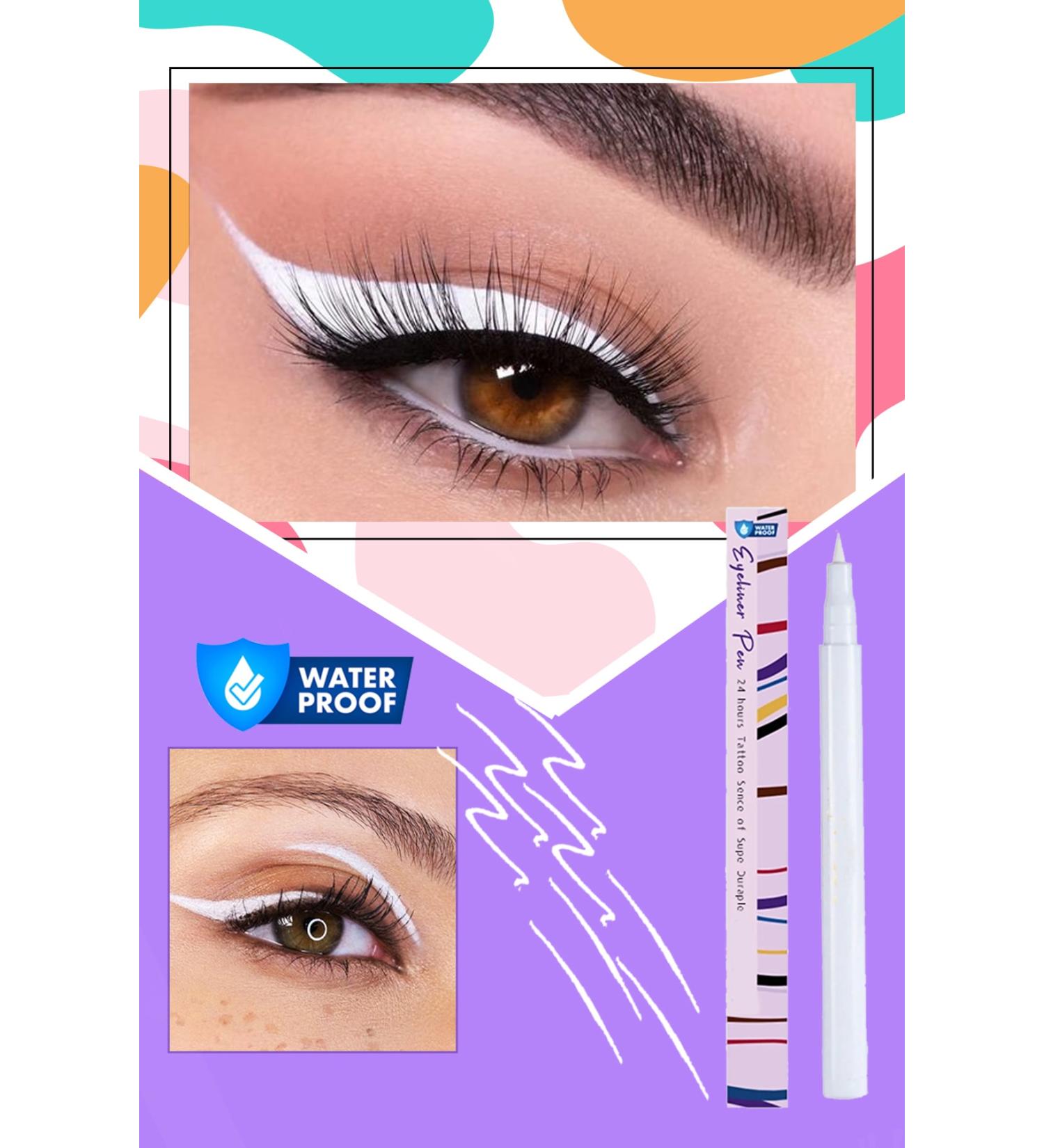 Xolo White Ultra Fine Tip Liquid Eyeliner Pencil Applyable Makeup Eye Waterproof - Buy Online on GoSupps.com