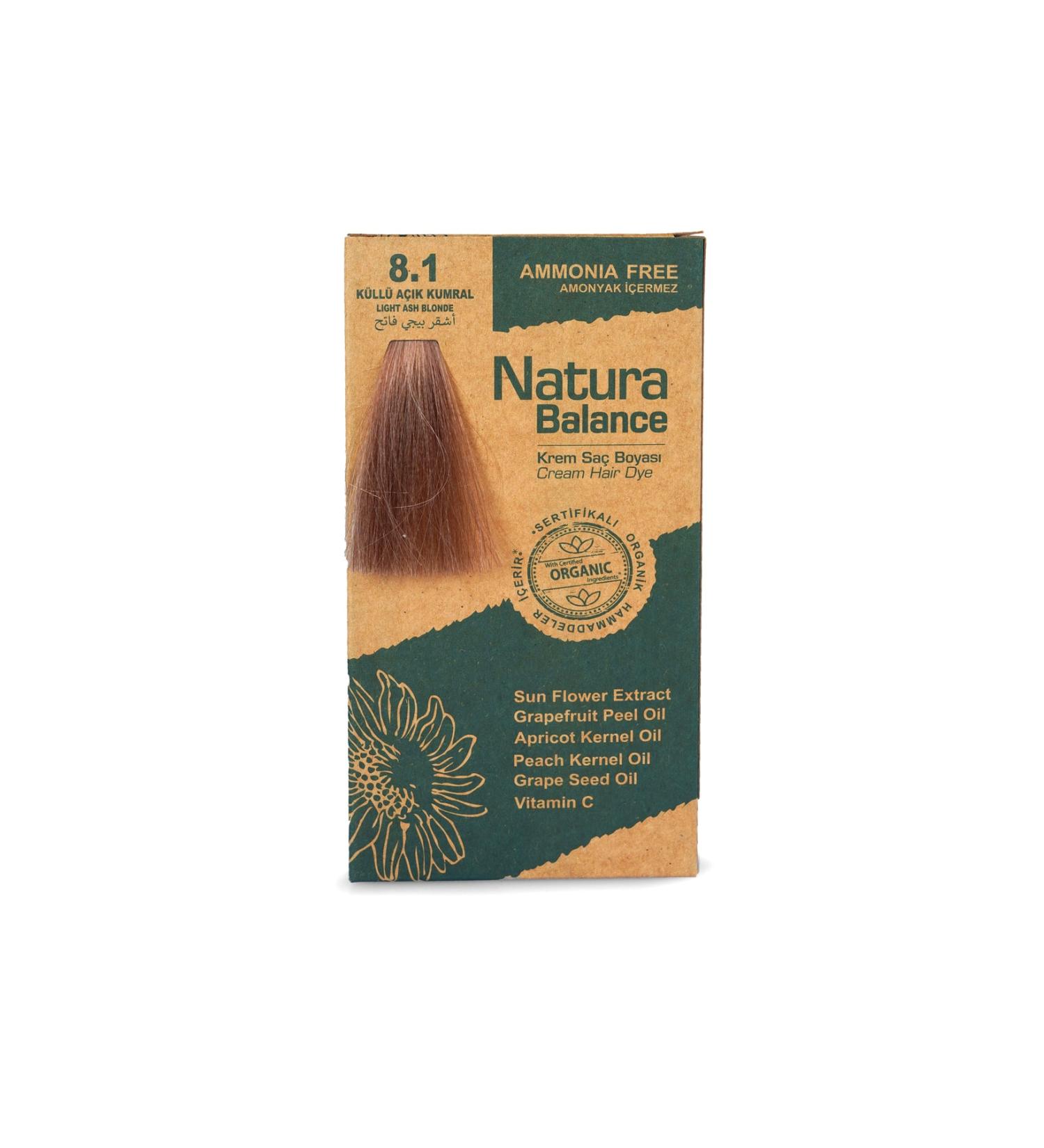 NATURABALANCE Nb Organic Hair Dye No: 8.1 Ash Light Blonde