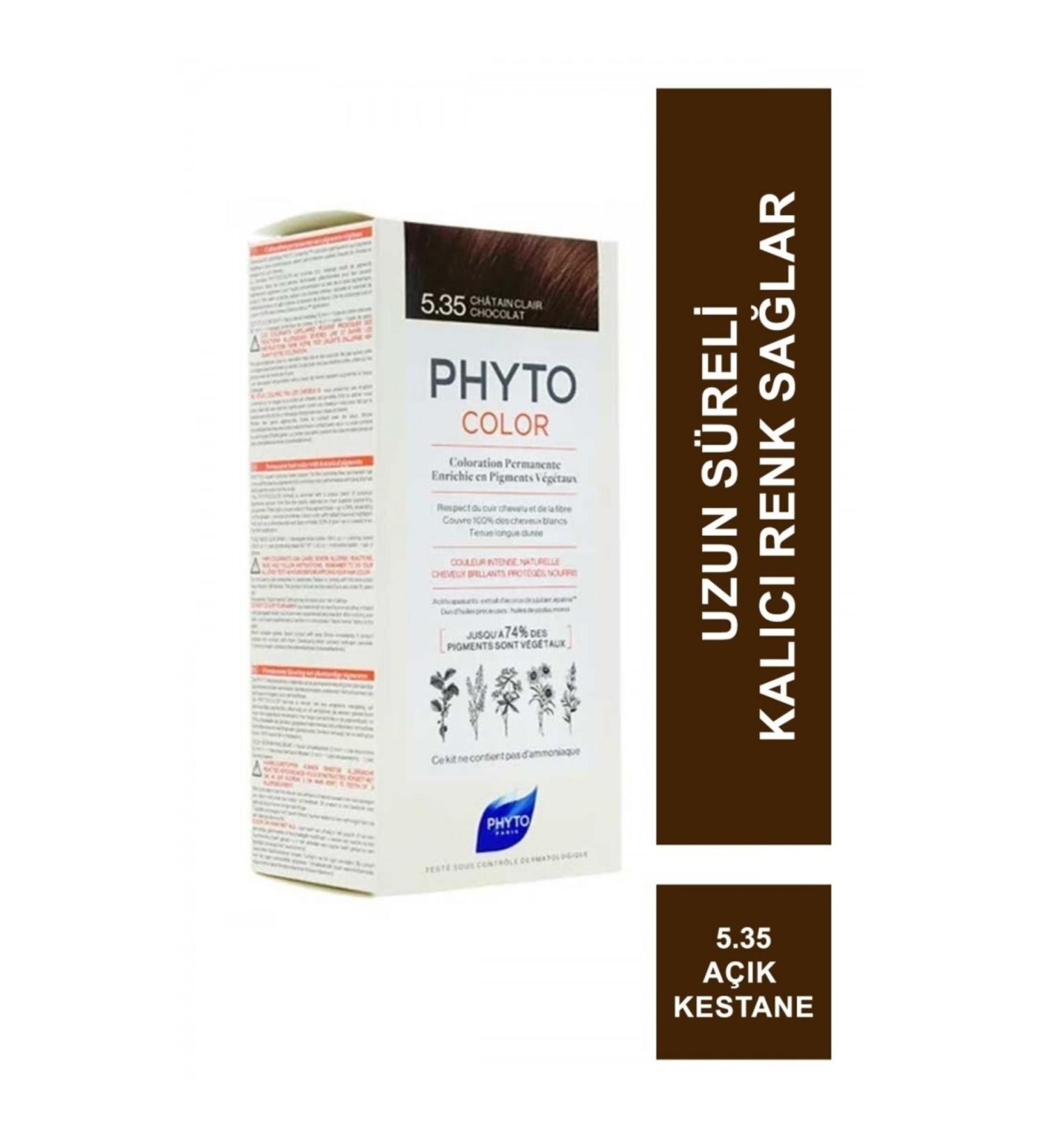 Phyto Color Herbal Hair Dye 5.35 - Light Chestnut Gold Akaju New Formula