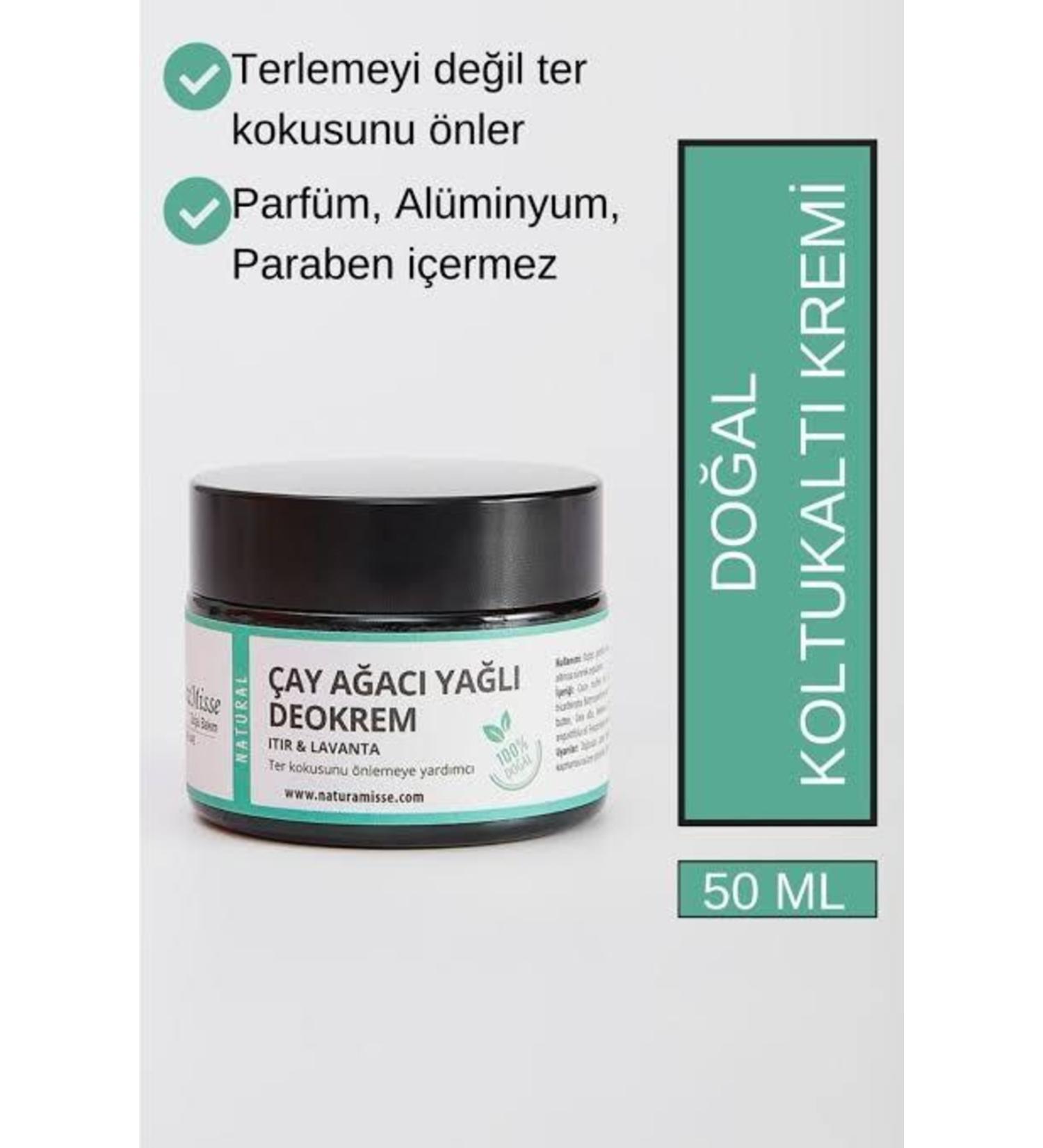 naturamisse Natural Underarm Cream 50 ml (Tea Tree Oil Deocream) Excellent Effect Against Its Odor