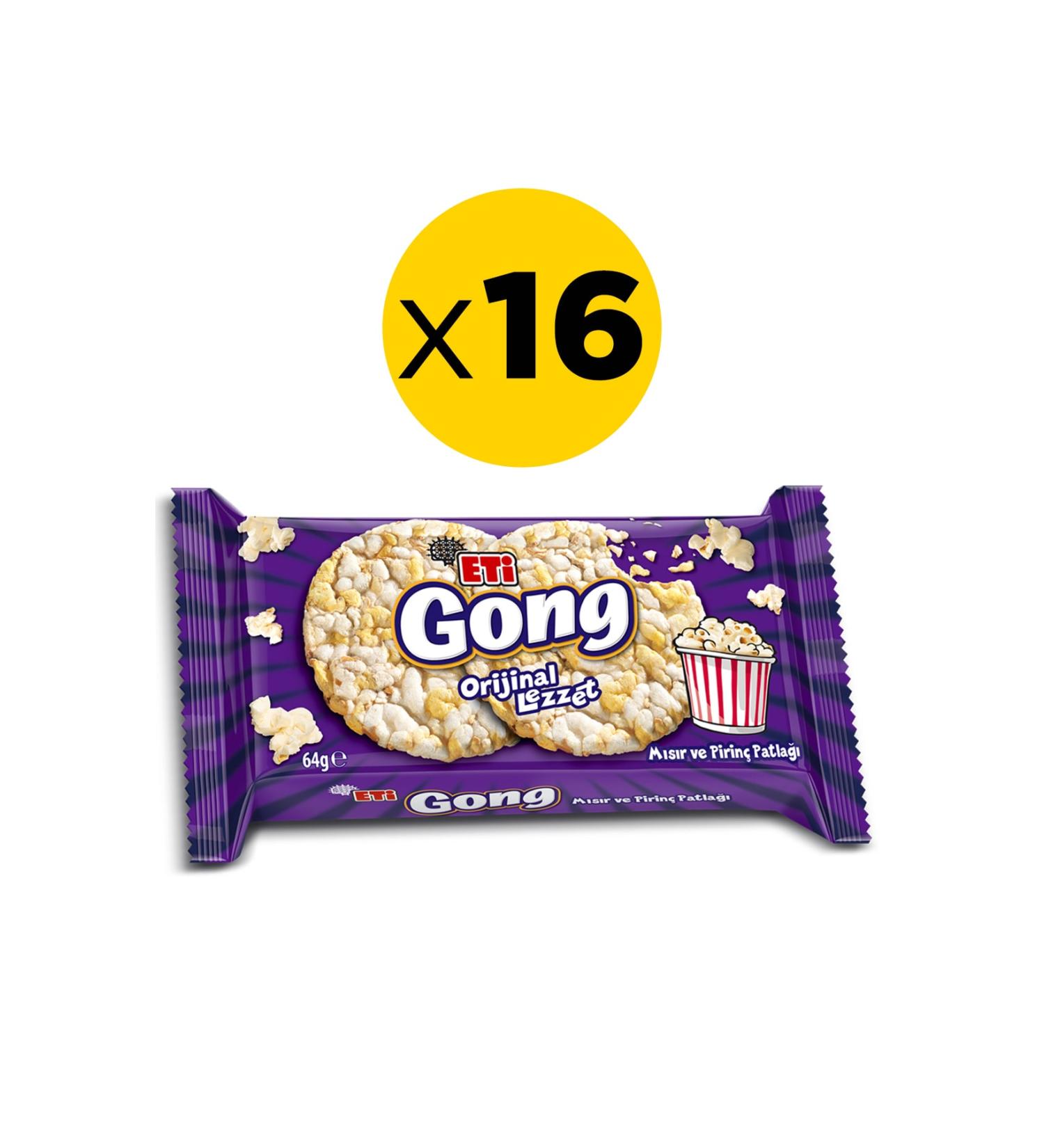 Eti Gong Corn and Rice Crisps 64 gr X 16 Pieces
