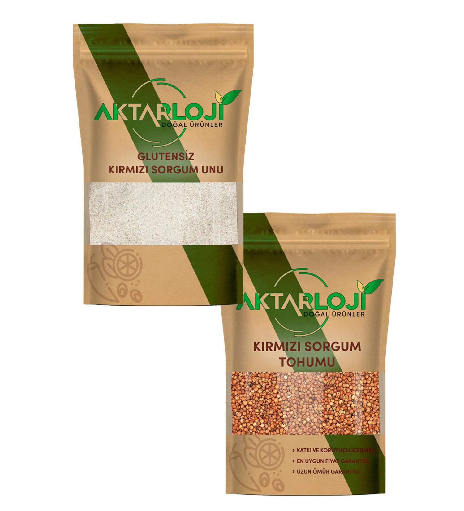 Gluten Free Red Sorghum Set 1 Kg Red Sorghum Seed + 1 kg Red Sorghum Flour