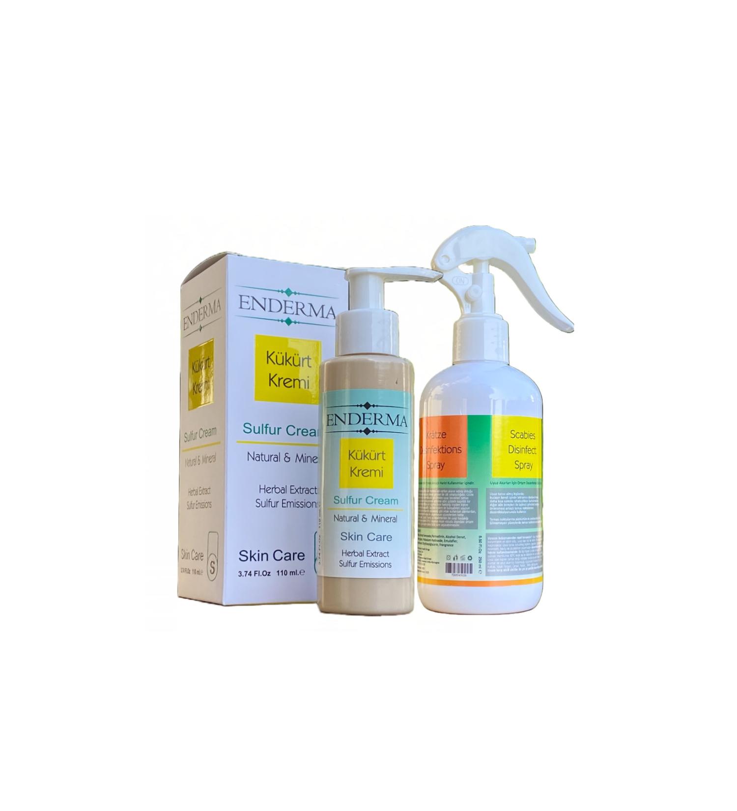 enderma Sulfur Cream 110 ml Environmental Disinfectant Spray 250 ml