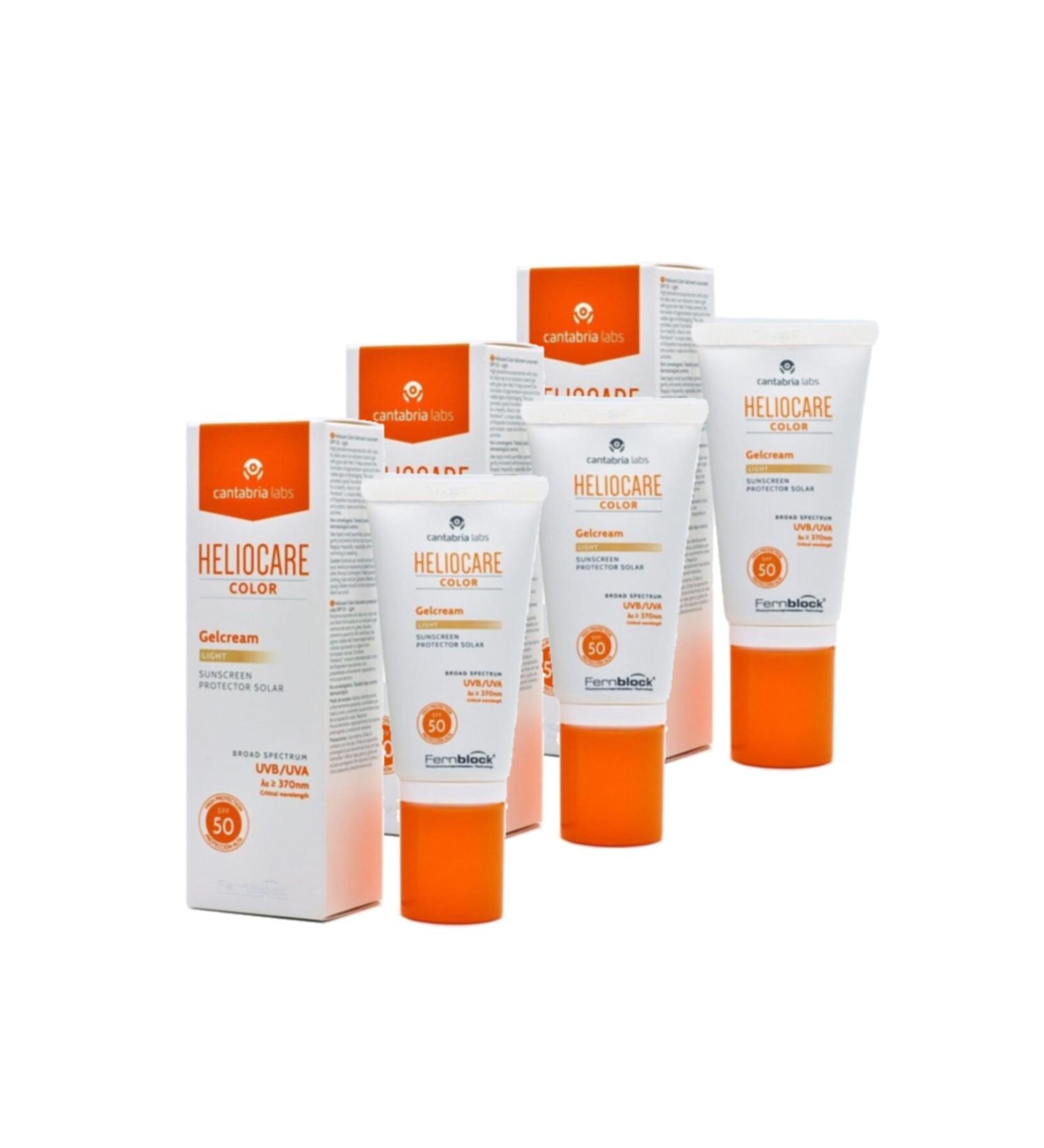 Heliocare Heliocare Color Light Tinted Sun Cream 3 Pieces 50 Ml Spf 50