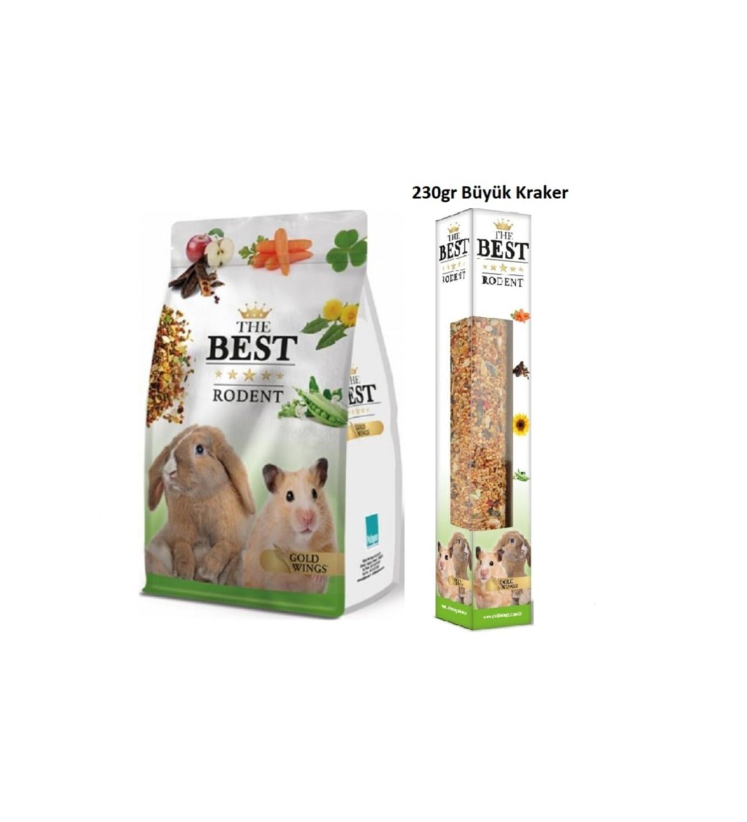Gold Wings The Best Hamster 230gr Cracker & 1.25 Kg Feed Set Hamster Food