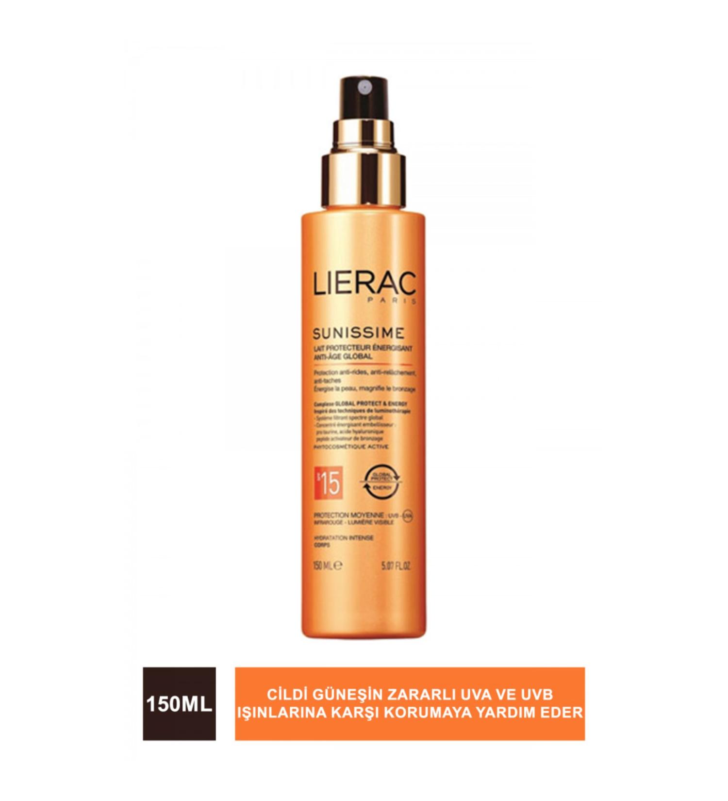 Lierac Sunissime Spf 15 Energizing Protective Milk Sun Milk 150 Ml