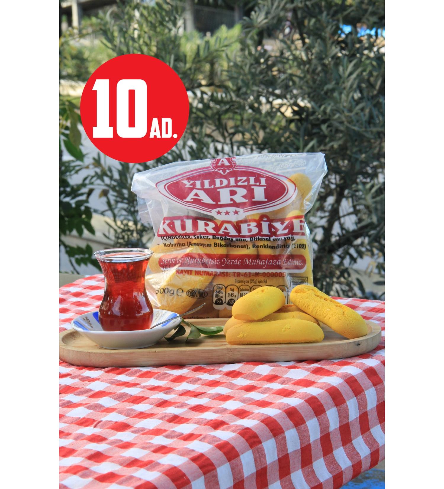 Sofuo lu Star Bee Trabzon Local Yellow Cookies 500 Gr X 10 Pieces