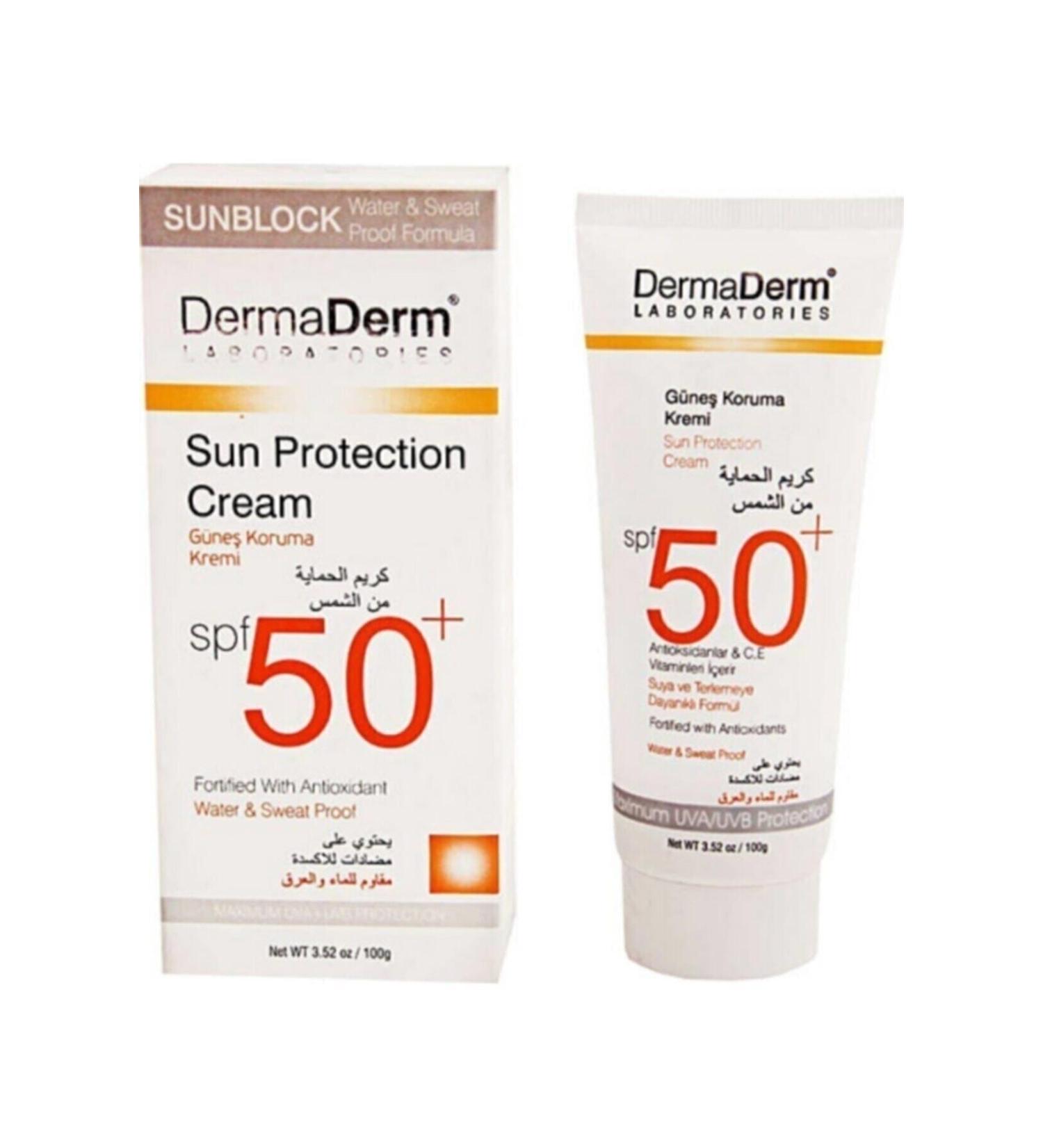 DermaDerm Spf 50 Factor Sun Cream 100 gr