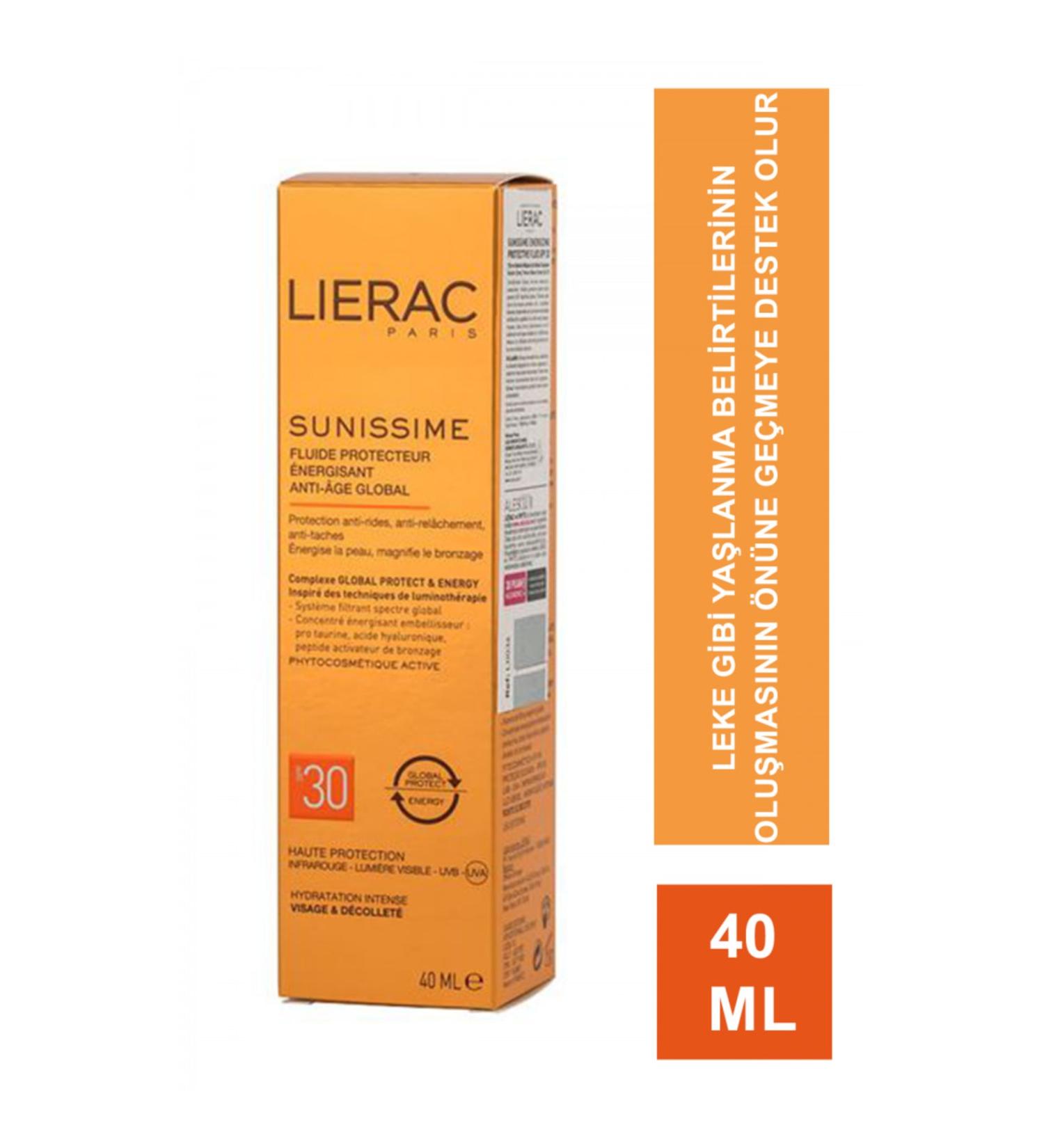 Lierac Sunissime Protective Fluid Spf 30 Sun Cream 40 Ml