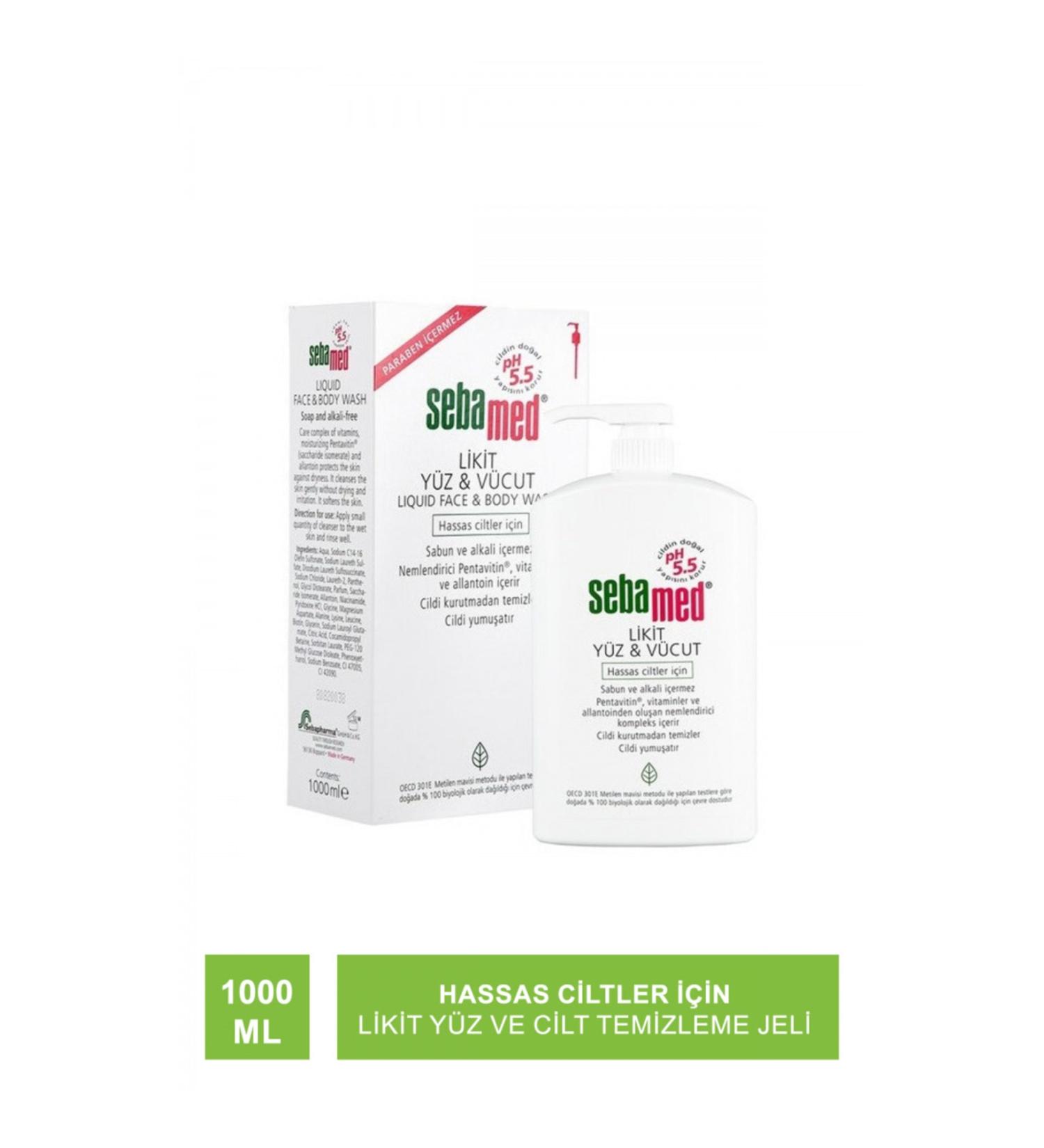 Sebamed Liquid Face and Skin Cleansing Gel 1000ml