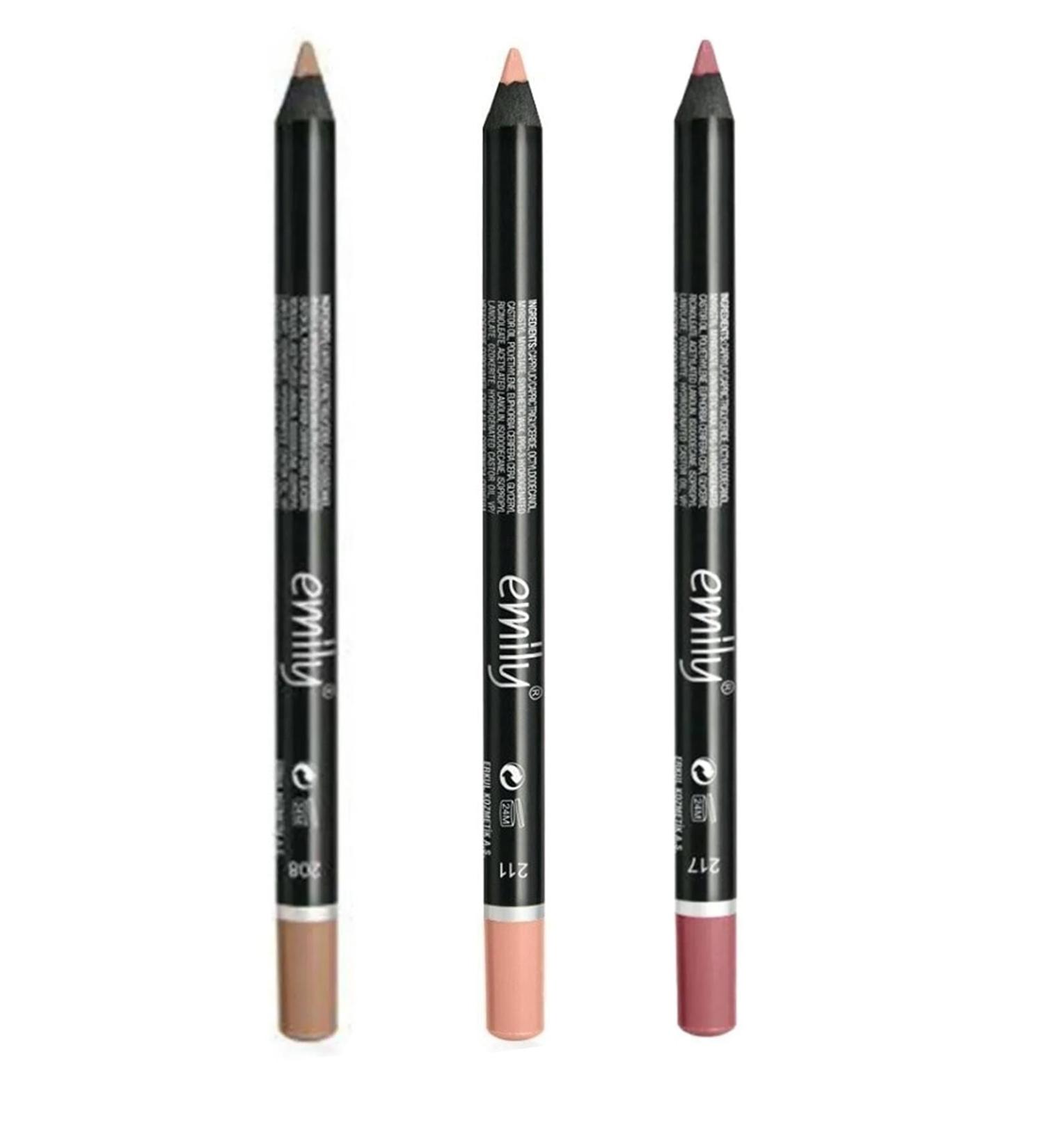 EMILY Lip Pencil 3 'Pack No:208-211-217