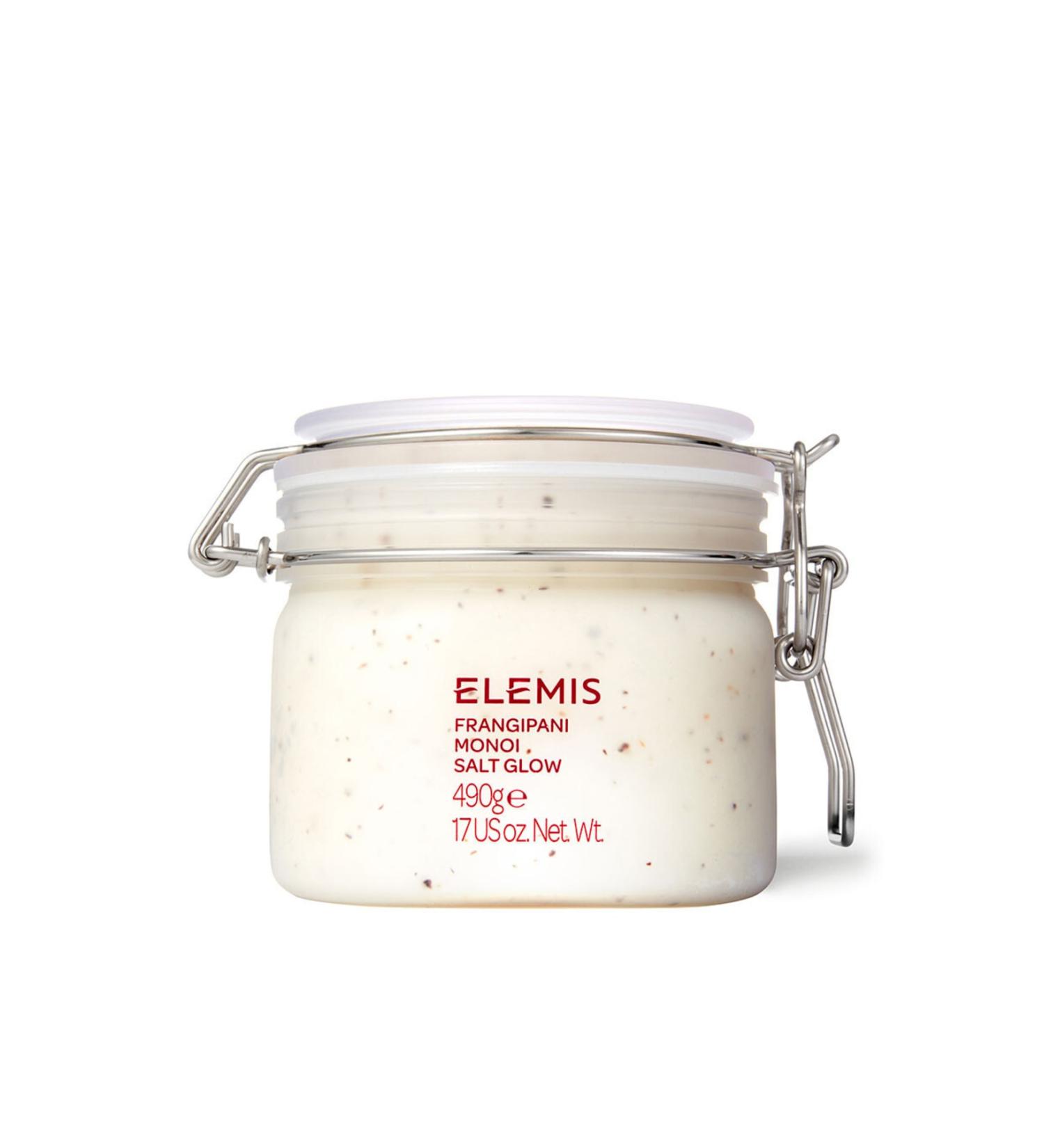 Elemis Frangipani Monoi Salt Glow Body Scrub - Purifying and Brightening Body Peeling 490 gr
