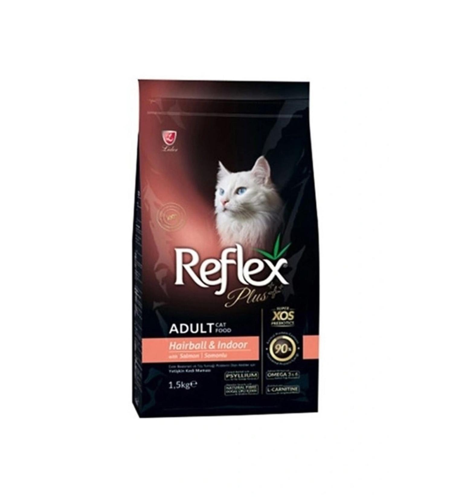 Reflex Plus Salmon Hairball Adult Cat Food 1.5 Kg