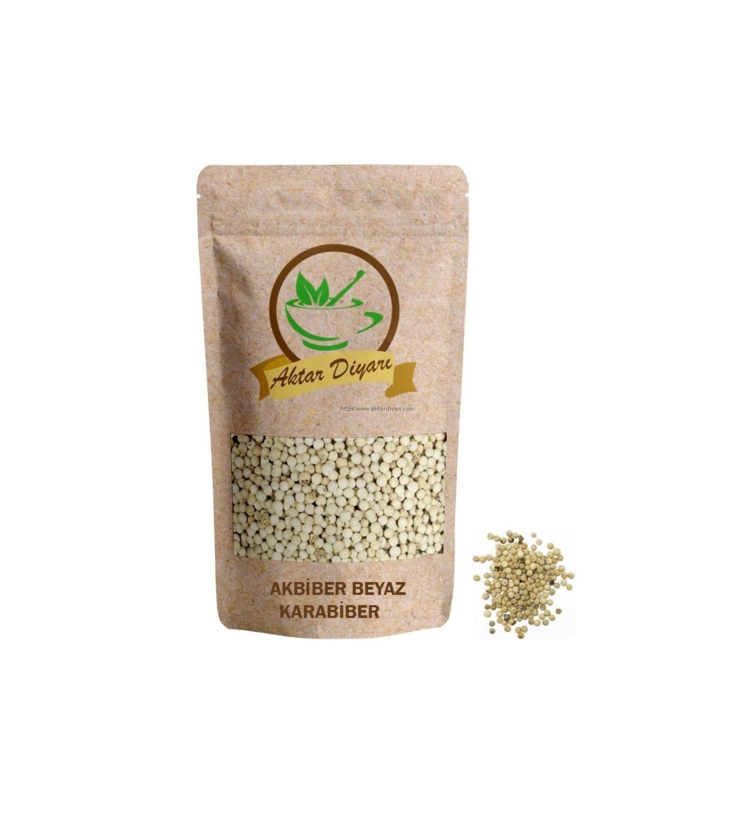 Aktar Diyar White Pepper White Black Pepper Grain 250 Gr 1st Class