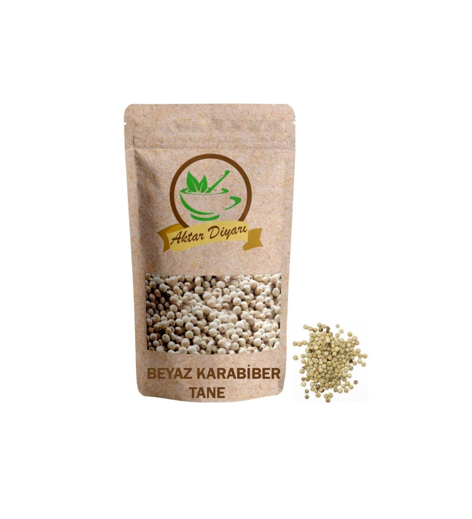 Aktar Diyar White Pepper White Black Pepper Grain 100 gr 1st Class
