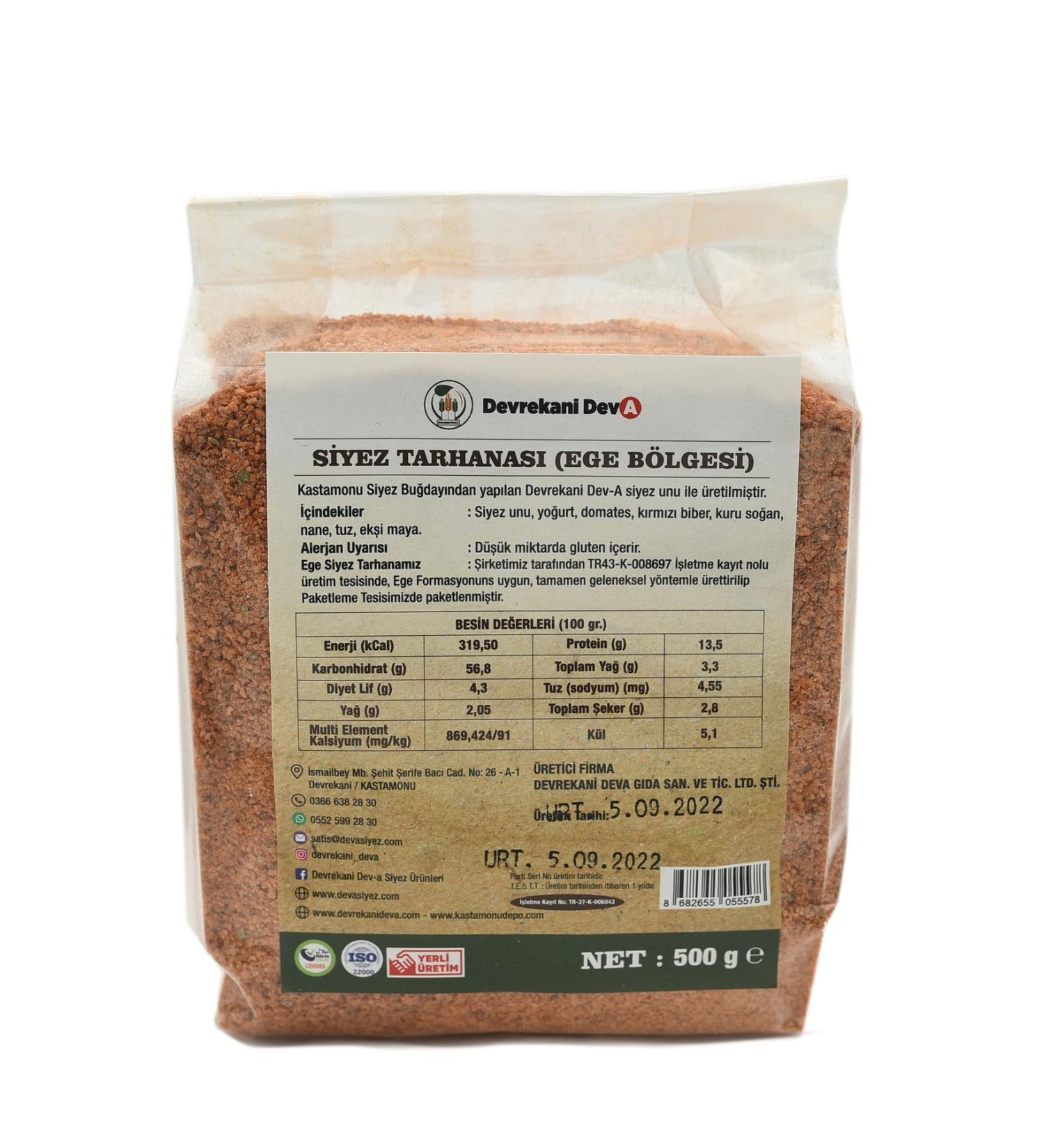 Devrekani DevA Einkorn Flour Powder Tarhana 500 gr. Aegean Style