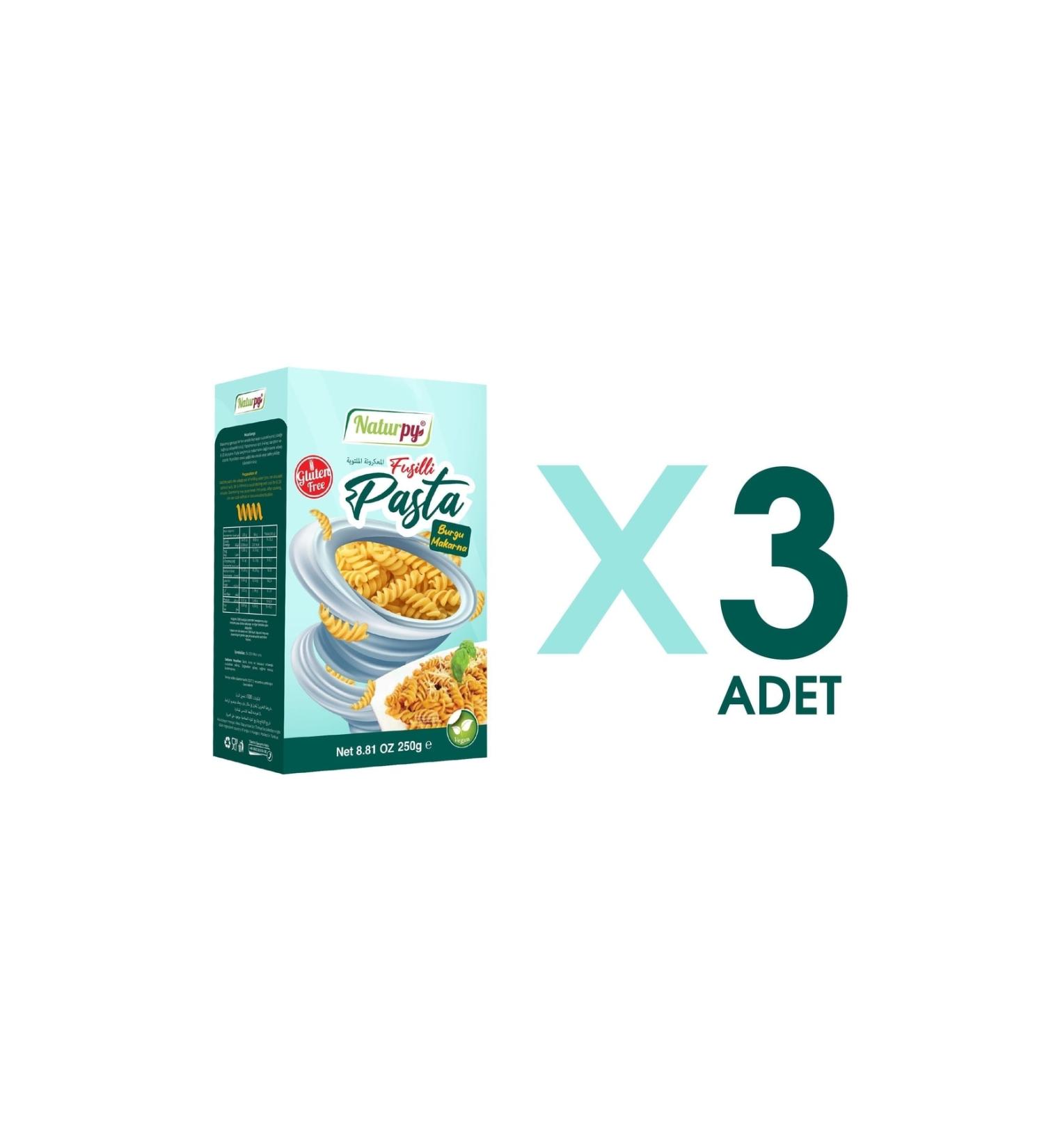 Naturpy Gluten Free Fusulli Pasta 250 Gr. X 3 Pieces