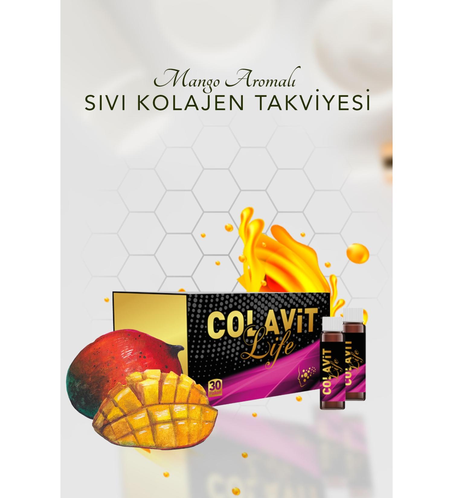 Colavit Life Type I & Type III Collagen Hyaluronic Acid Resveratrol Coenzyme Q10 Mango Flavor 4in1 - Buy Online on GoSupps.com