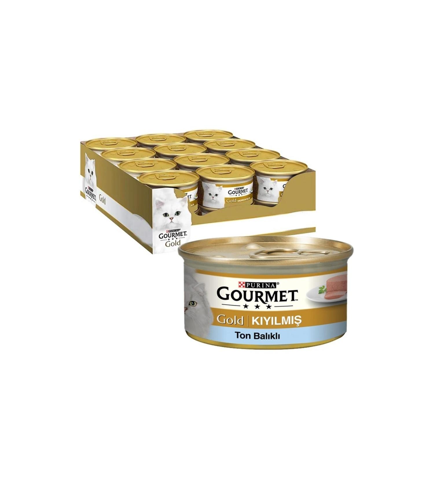 Purina Gourmet Gold Canned Cat Food with Minced Tuna 85 Gr 24 Pieces