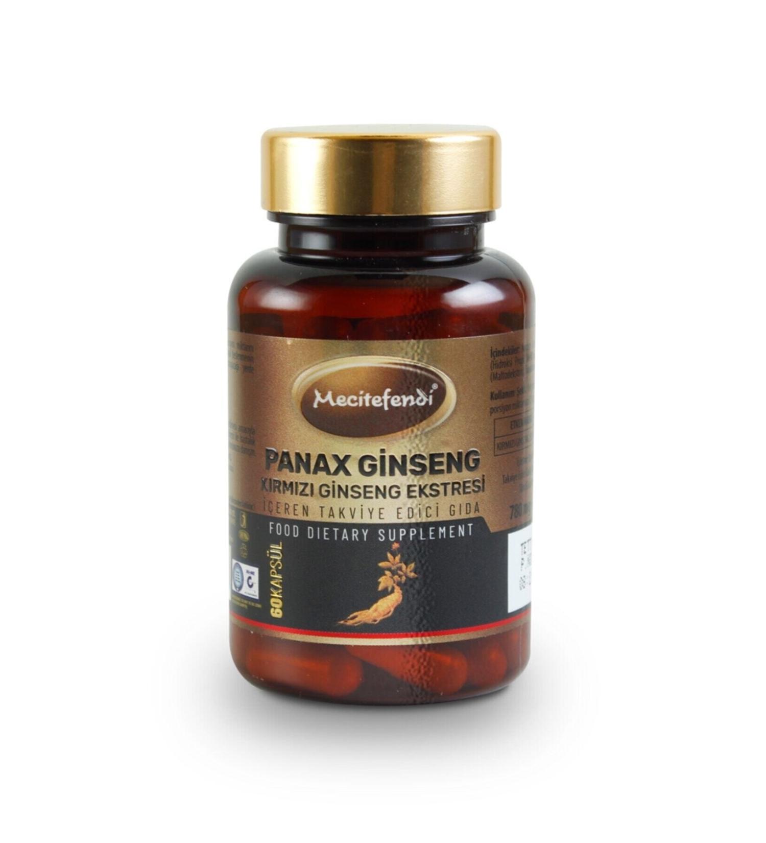 Mecit Efendi Panax Ginseng Red Ginseng Extract Containing Supplementary Food (780 Mg 60 Capsules)