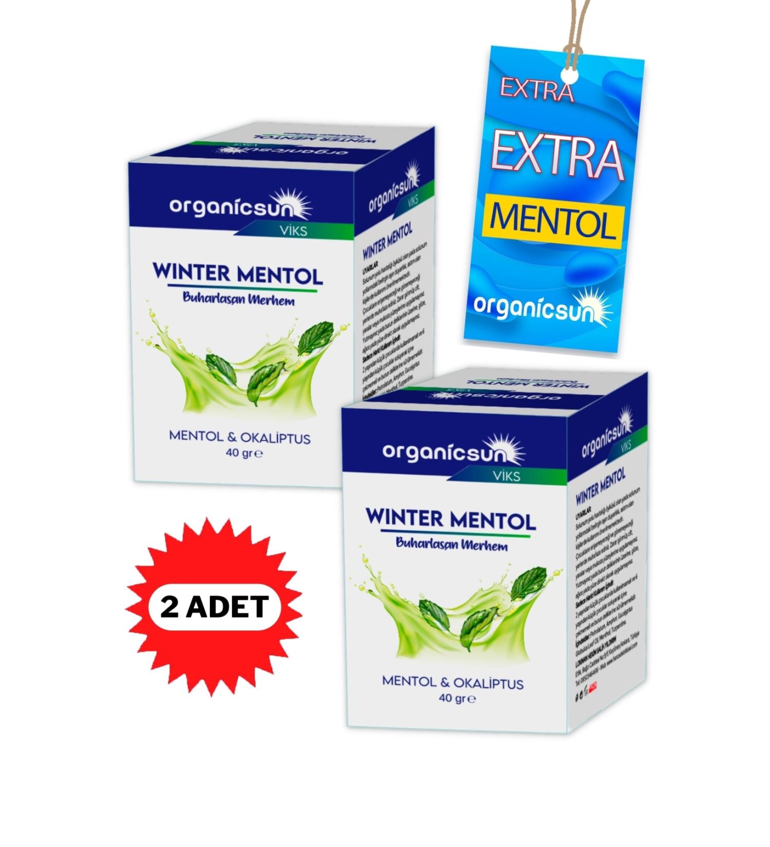 Organicsun Winter Menthol Evaporating Ointment Viks Vicks Vikis Menthol And Eucalyptus 40 Gr X 2 Pieces - Buy Online on GoSupps.com