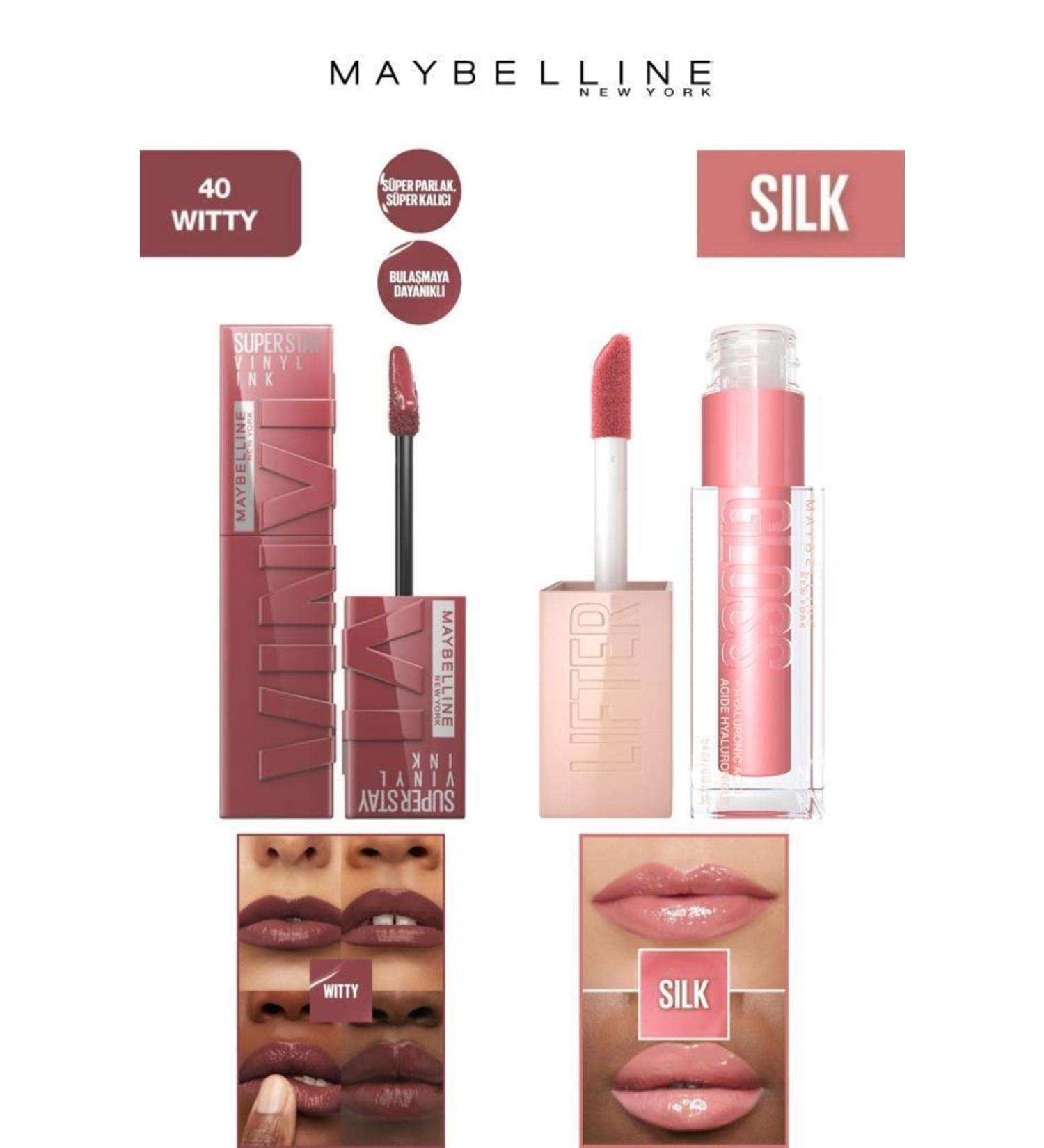 Maybelline New York Maybelline Lip Plumper Shine Lasting Shiny Lips Moisturizing Lip Gloss Set 40 W - Buy Online on GoSupps.com