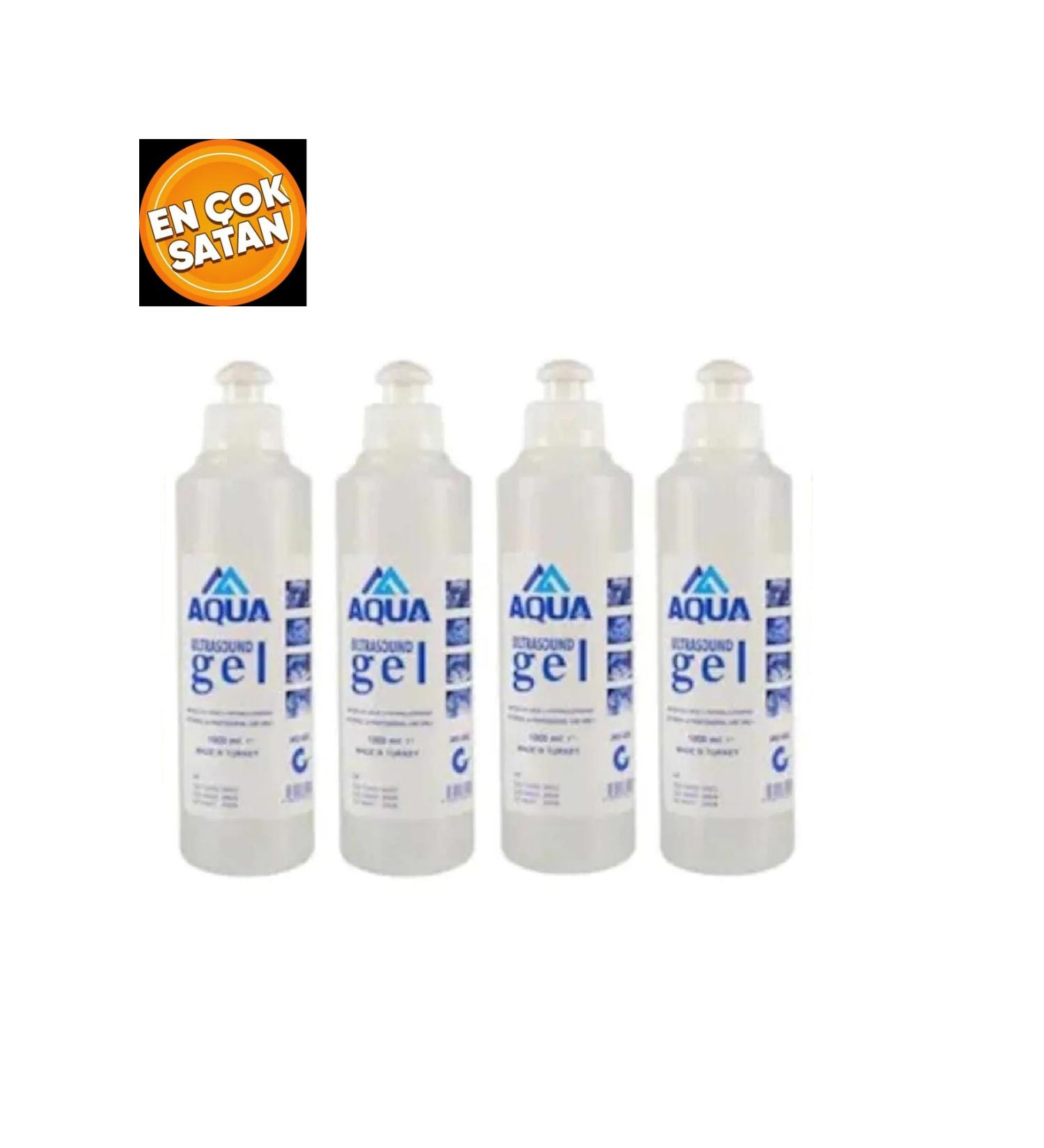 Aqua Ultrasound Gel - ECG Gel 1 Lt X 4 Pieces