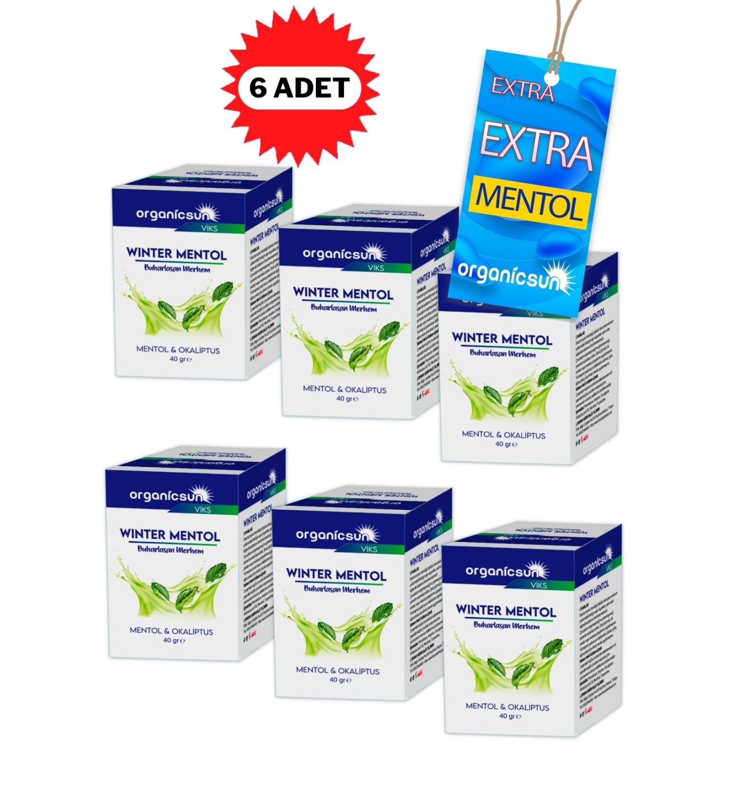 Organicsun Winter Menthol Evaporating Ointment Viks Vicks Vikis Menthol And Eucalyptus 40 Gr X 6 Pieces - Buy Online on GoSupps.com
