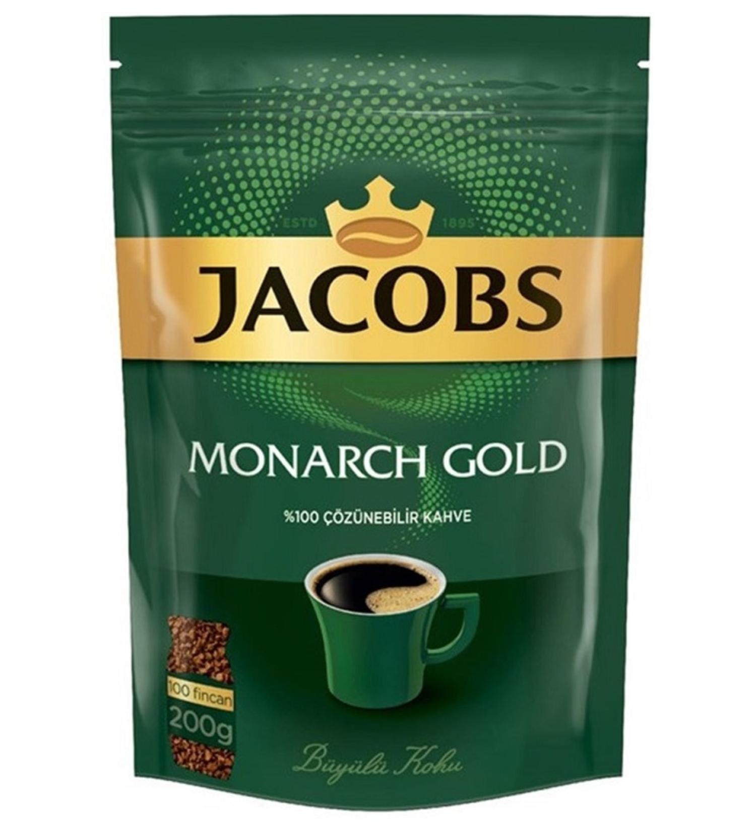 Jacobs Monarch Gold Granulated Coffee 200 gr 8053061 6 Pieces