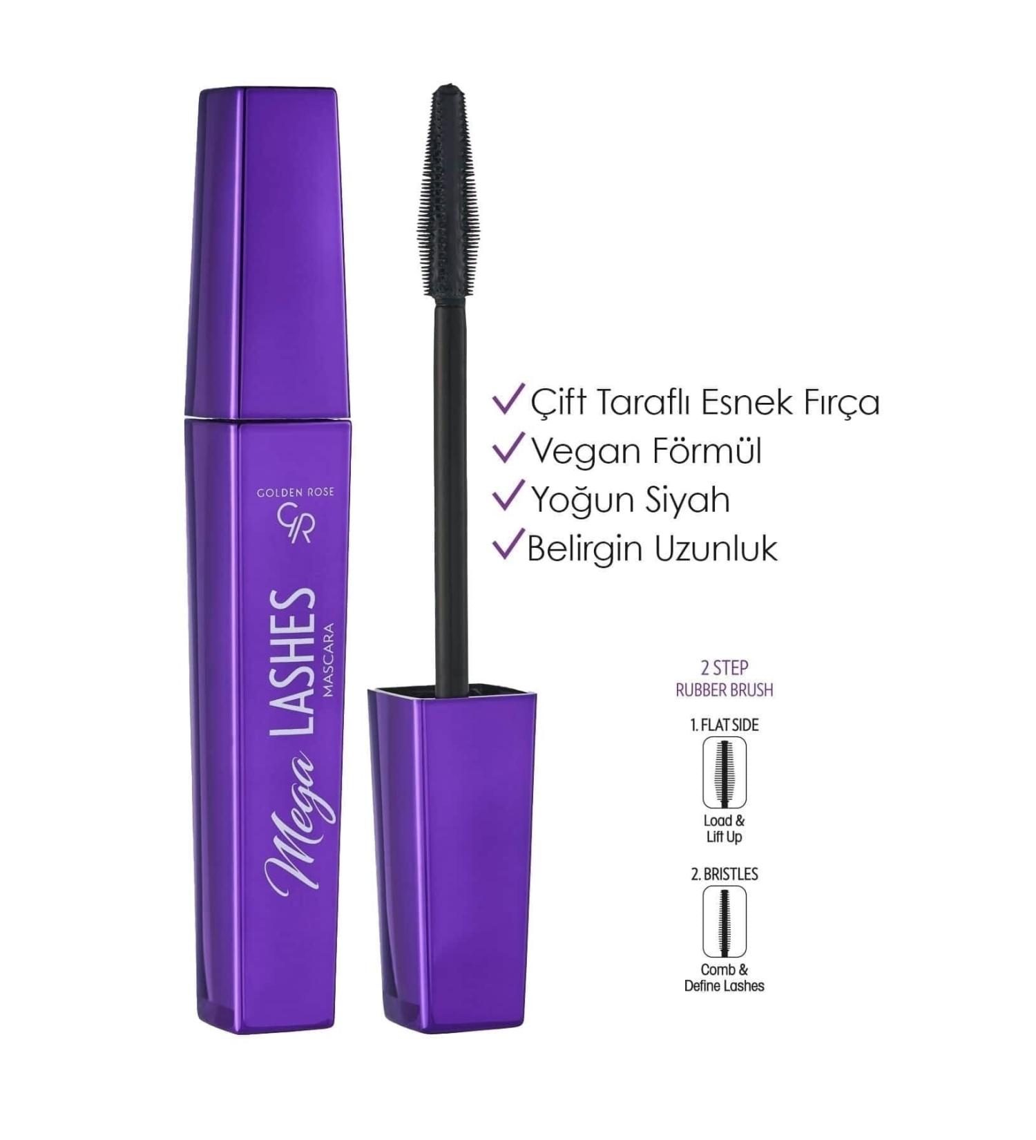 Golden Rose Mega Lashes Mascara - Mascara Goldenrose