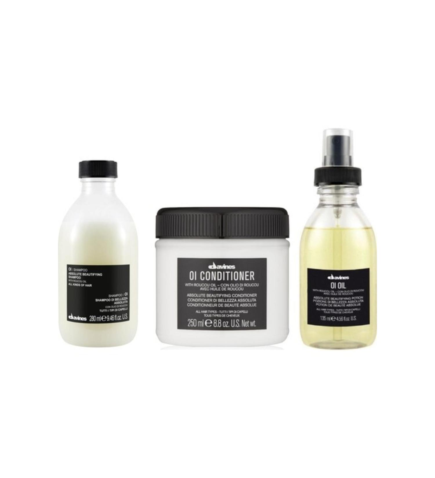 Davines Oi/oil Sulfate Free Shampoo 280ml + Conditioner 250ml + Oil 135ml