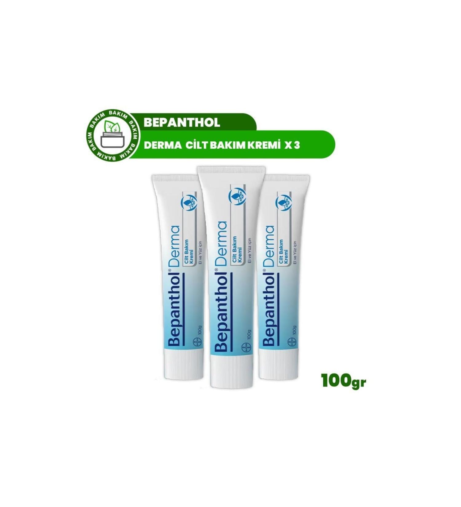 Bepanthol Derma Skin Care Cream 100 Gr X 3
