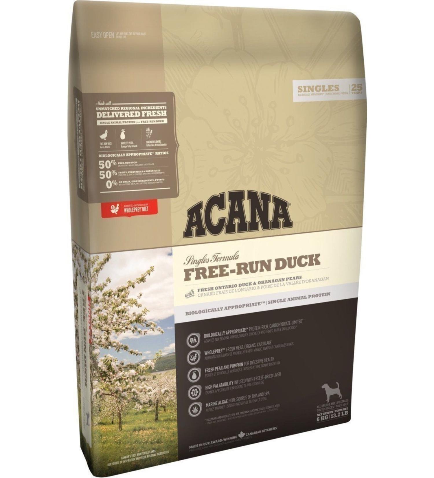 Acana Singles Free-run Duck Dog Food 2 Kg