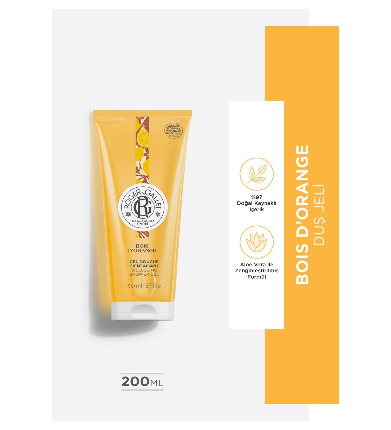 Roger&Gallet Bois D'orange Aloe Vera and Citrus Extract Refreshing Moisturizing Herbal Shower Gel 200ml