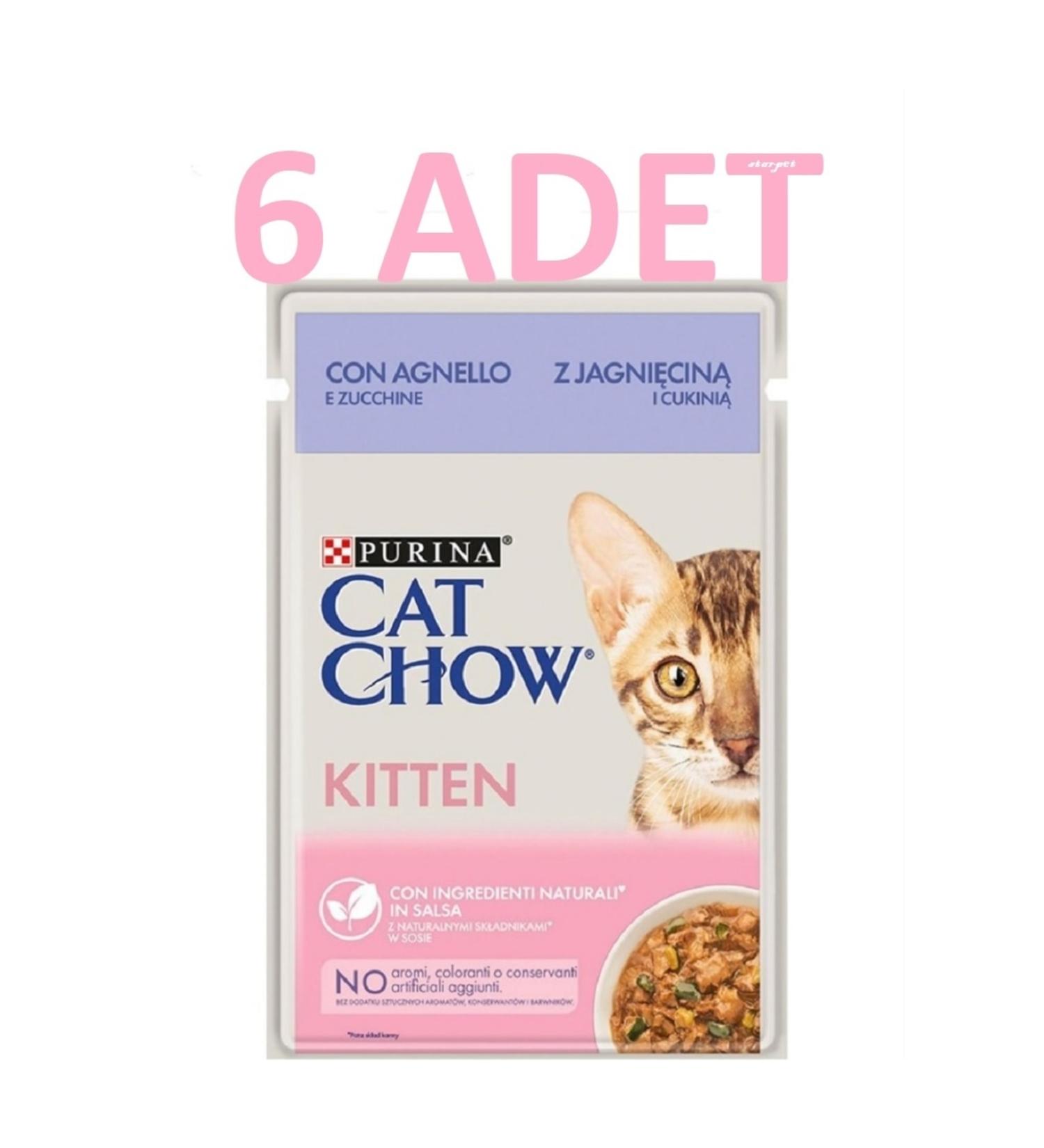 Cat Chow Cat Chow Kitten Lamb Meat Pouch 85 Gr X 6 Pieces