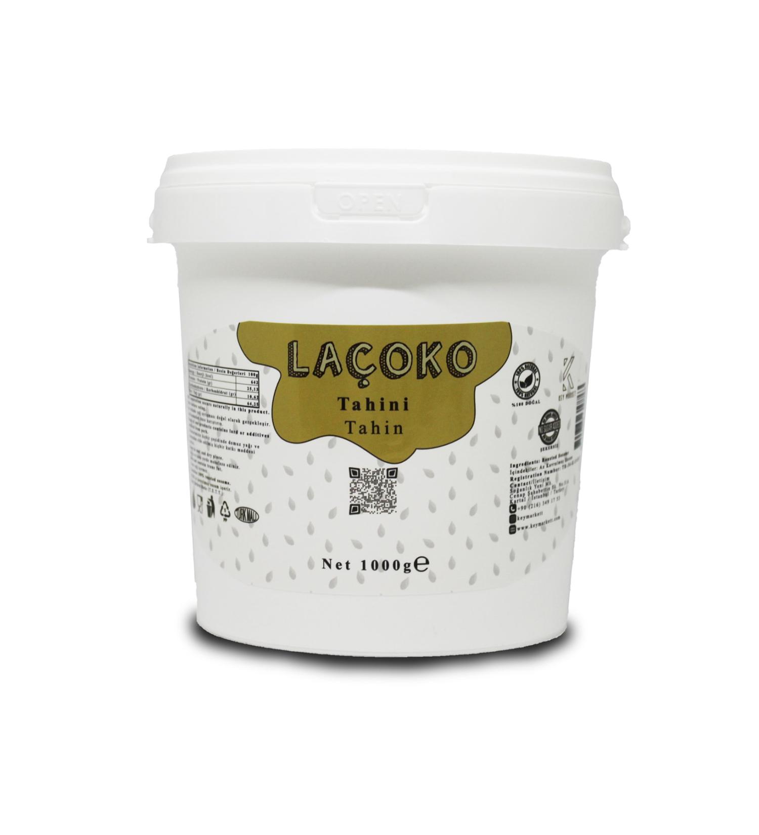 LA OKO 1kg Name - Personalized Bucket Sugar-free Additive-free Vegan Natural Tahini (1 Kg) - Buy Online on GoSupps.com