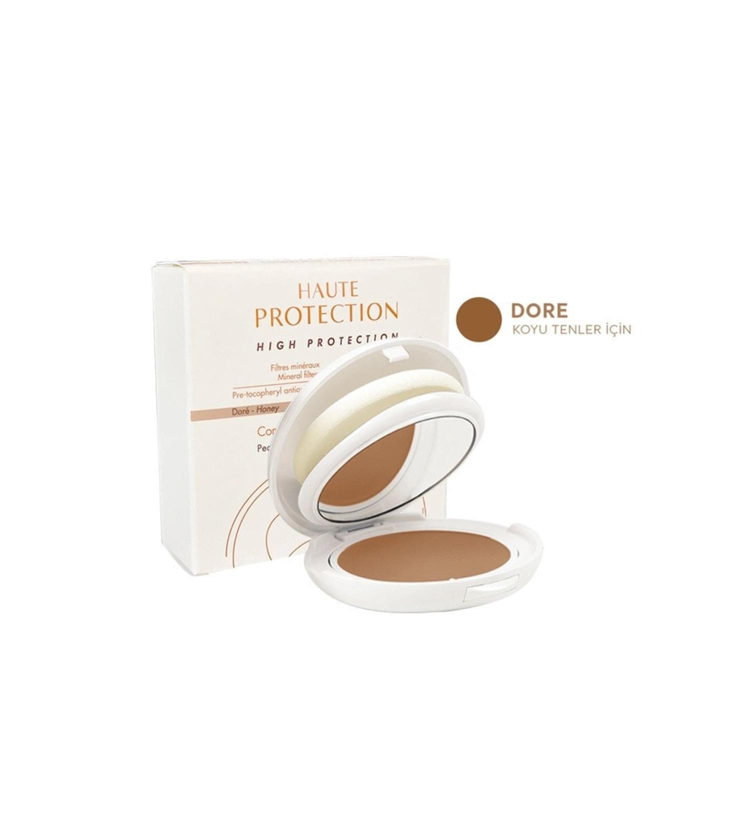Avene Spf 50 Tinted Sunscreen Compact Cream Foundation 10 Gr - Dore For Dark Skin