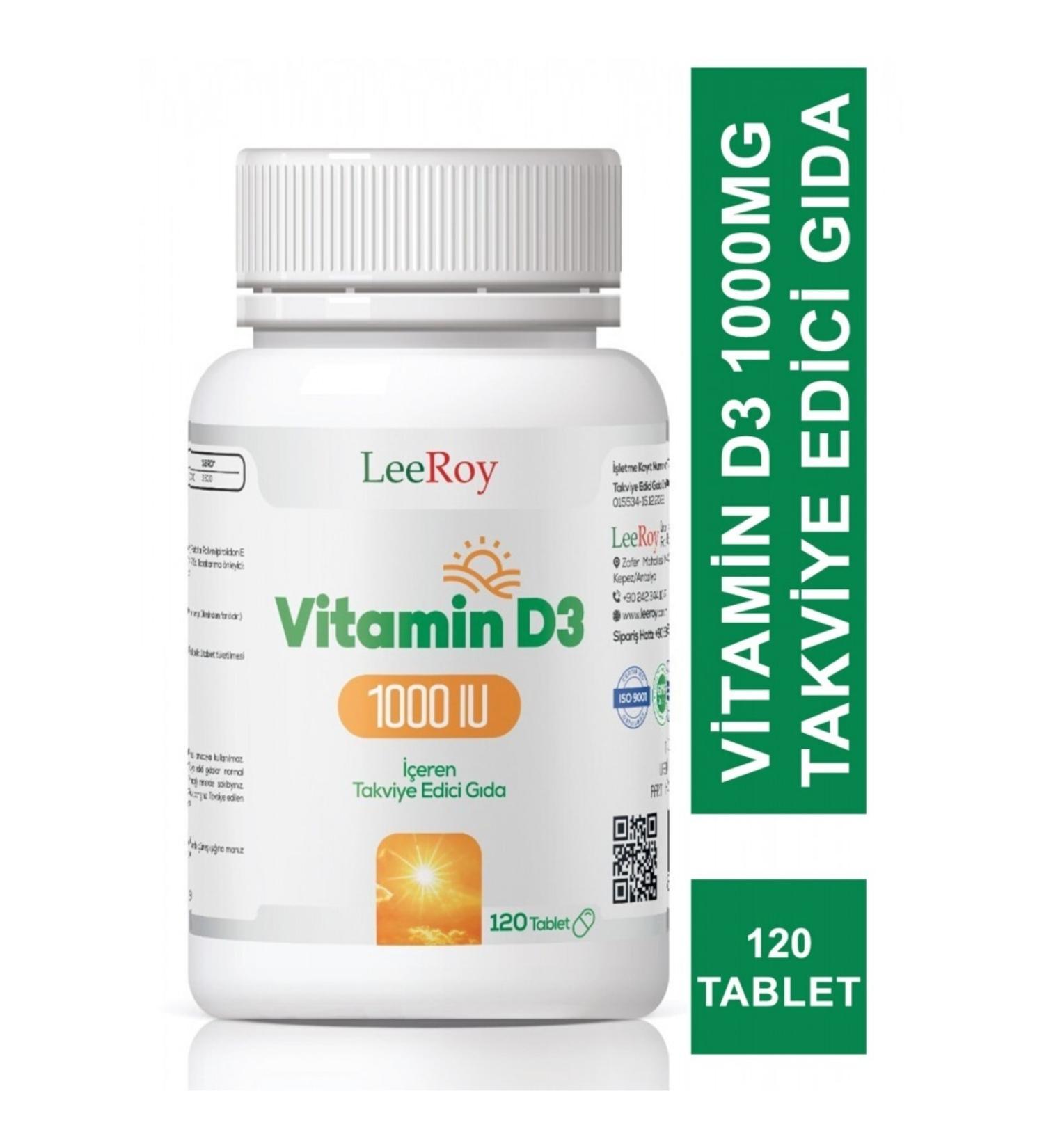 LeeRoy Vitamin D3 1000mg 120 Tablets